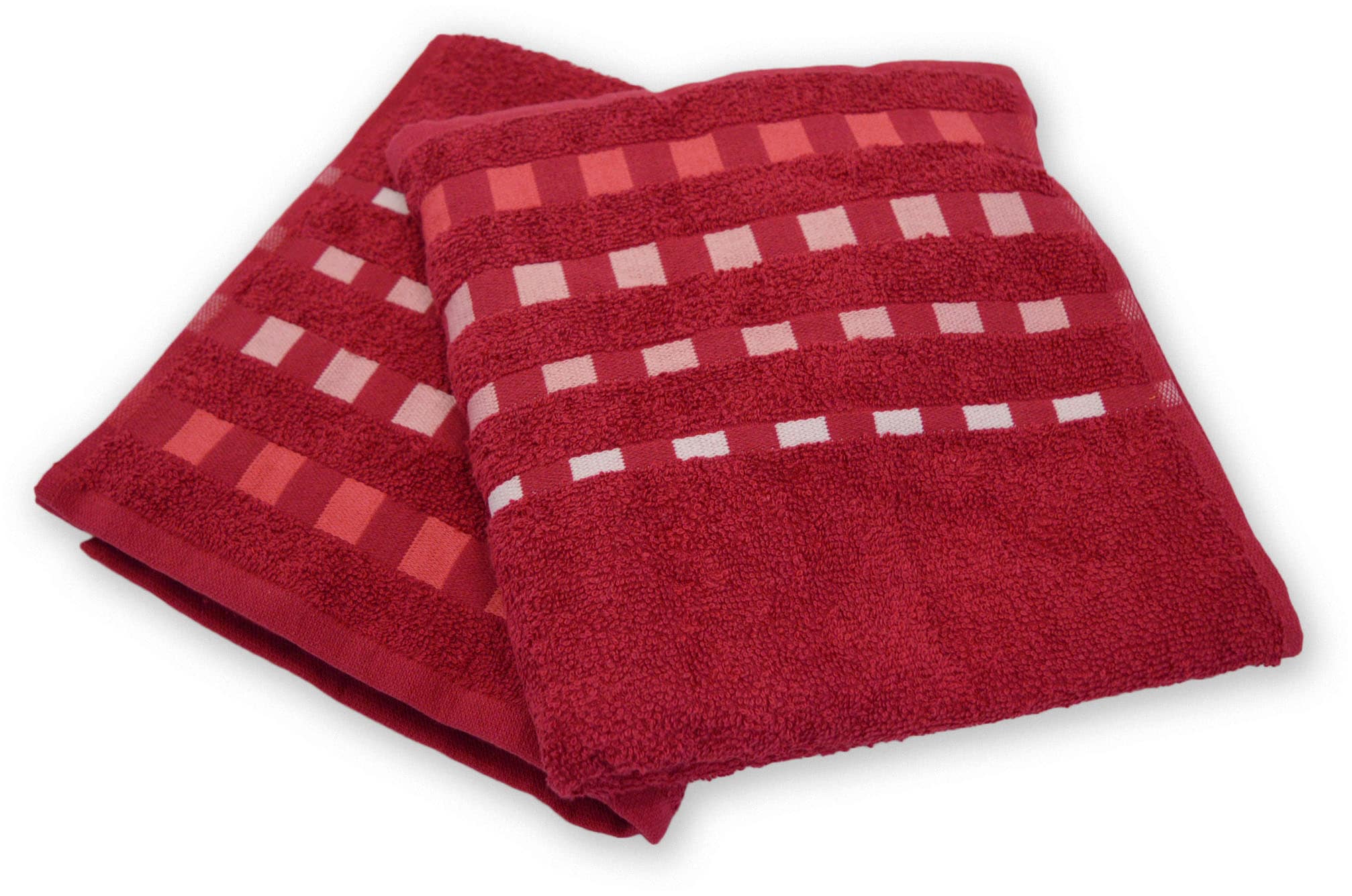 KiNZLER Handtuch Set »Duschtuch Kreta«, Set, 2 tlg., Walkfrottee, Uni  Farben, mit Bordüre, angenehm weich und flauschig, 100% Baumwolle