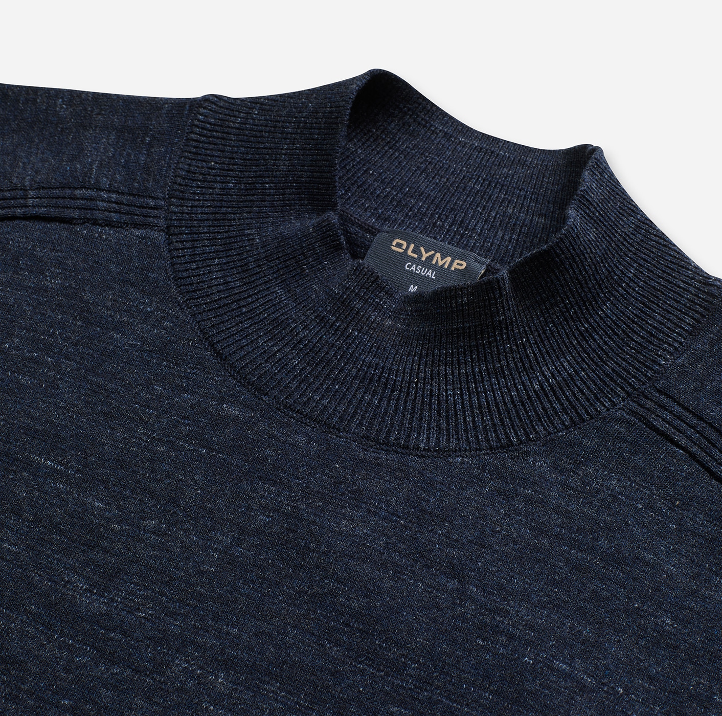 OLYMP Rundhalspullover »Rundhals« in melierter Optik