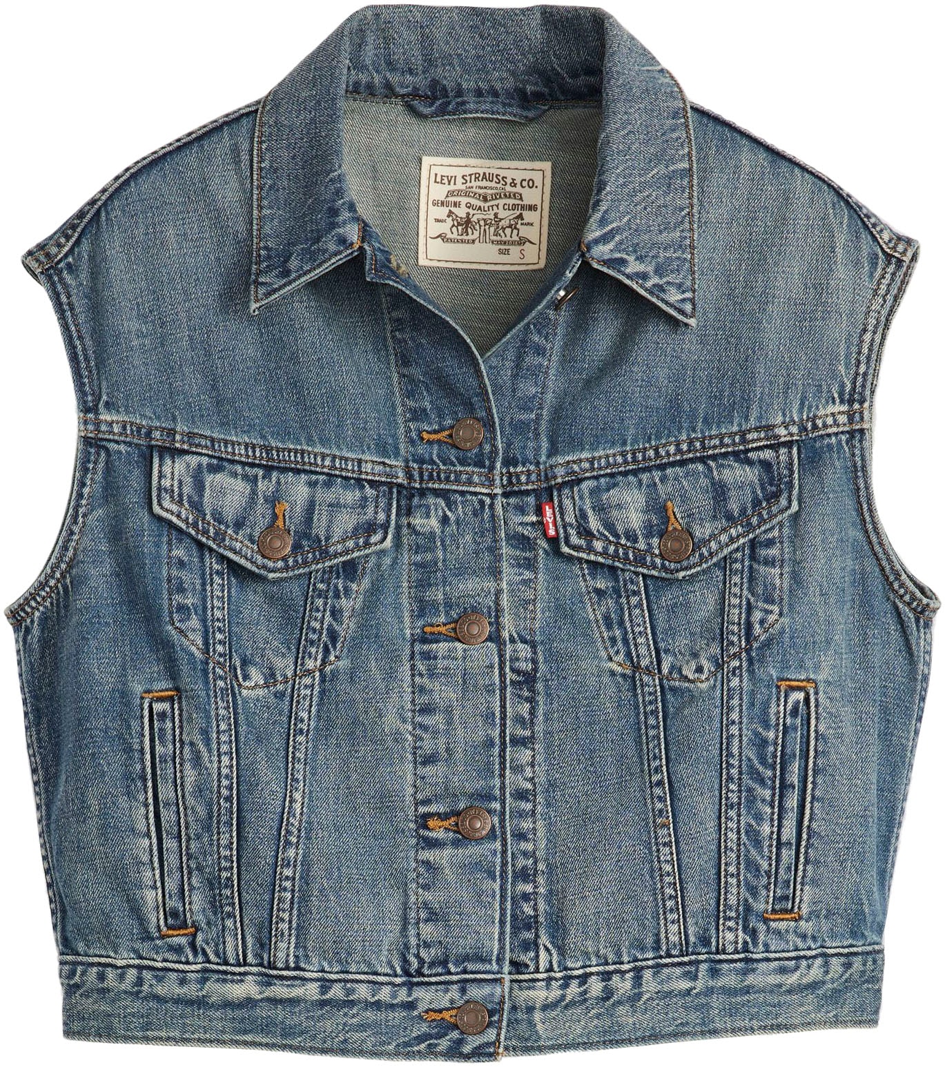 Levi's® Jeansweste »SHRUNKEN 90s VEST«, mit Knopfleiste