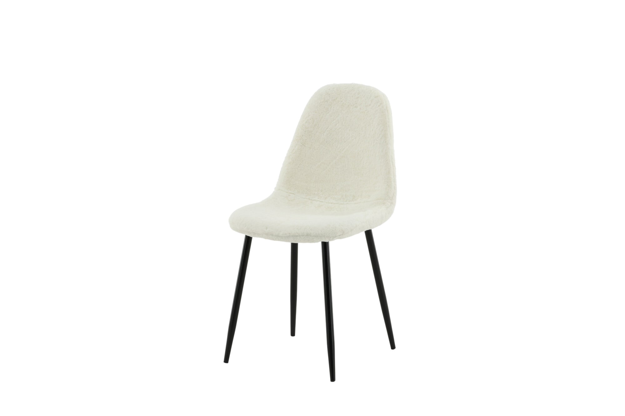 Venture Home Esszimmerstuhl »Polar Fluff, 2er-Set Esszimmerstühle in Weiß-Teddy, 150 kg belastbar« () 2 Stk.Polsterstuhl, Plüsch-Bezug, Metallbeine, weich, kuschelig