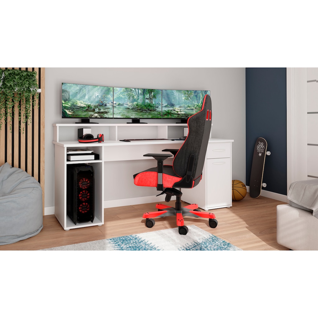 byLIVING Gamingtisch »Fantastic«, mit Aufsatz, Breite 180 cm