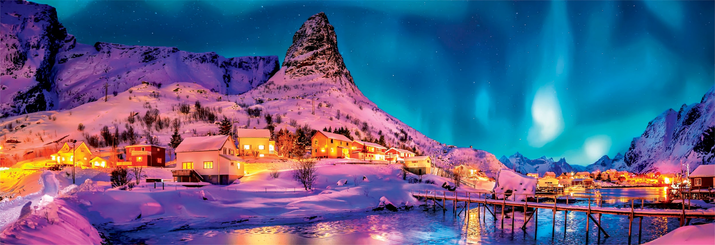 Clementoni® Puzzle »Panorama High Quality Collection Compact, Lofoten bei Nacht«, Made in Europe