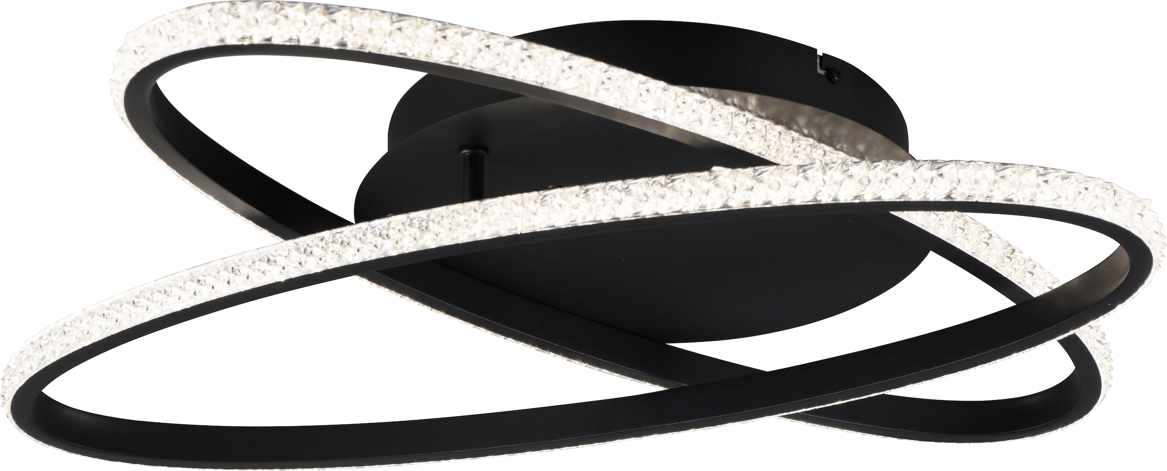 REALITY Leuchten LED Deckenleuchte »LANE, LED Deckenlampe Ringe, 27W 3500 Lumen 4000K kaltweiß 58x58 cm« LED-Board 1 Stk. Kaltweiß dimmbar per Wandschalter, Ringe flexibel verstellbar
