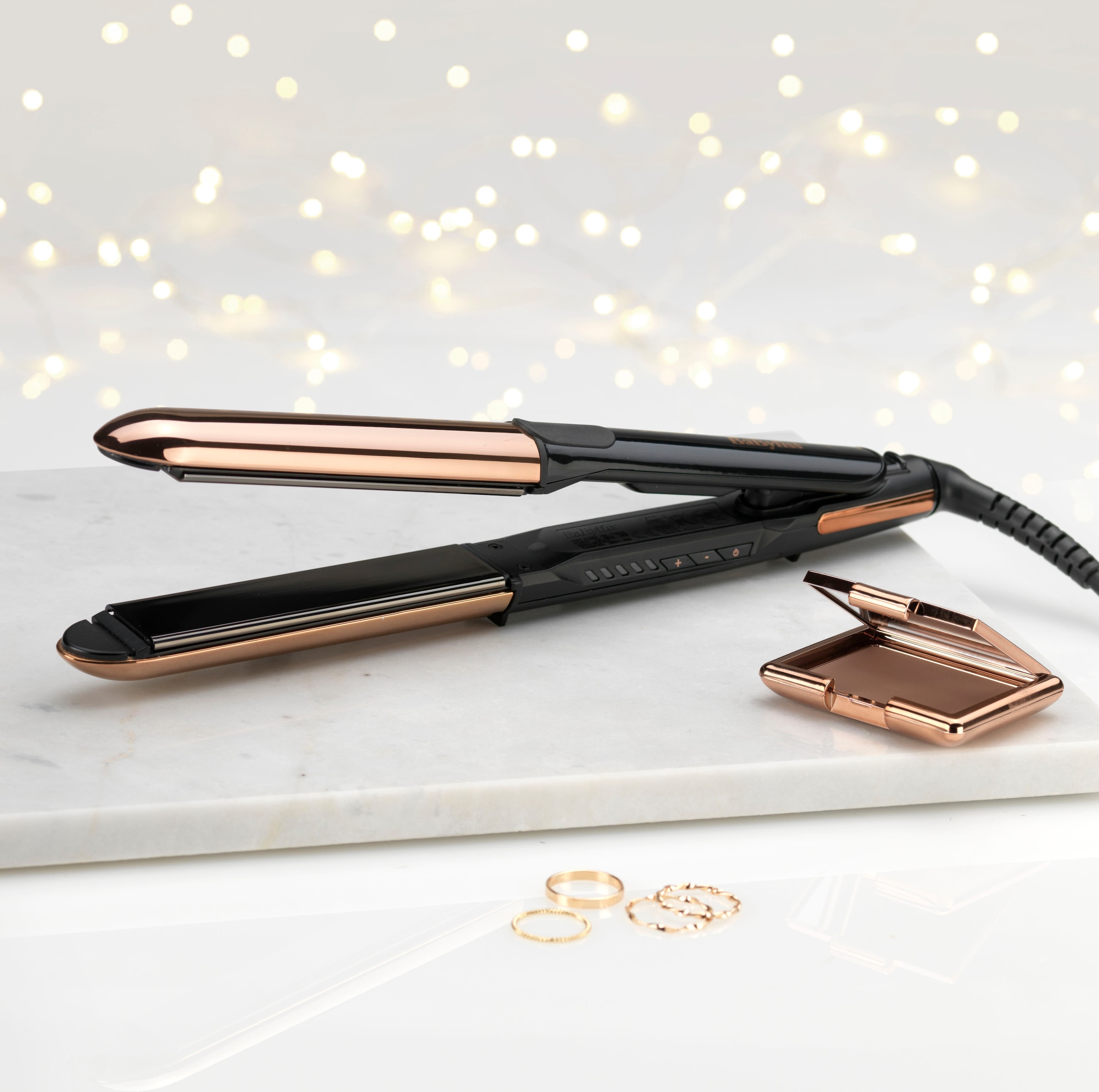 BaByliss Glätteisen »ST482E Straight & Curl Brilliance«, Titan-Beschichtung, 2-in-1 Glätteisen