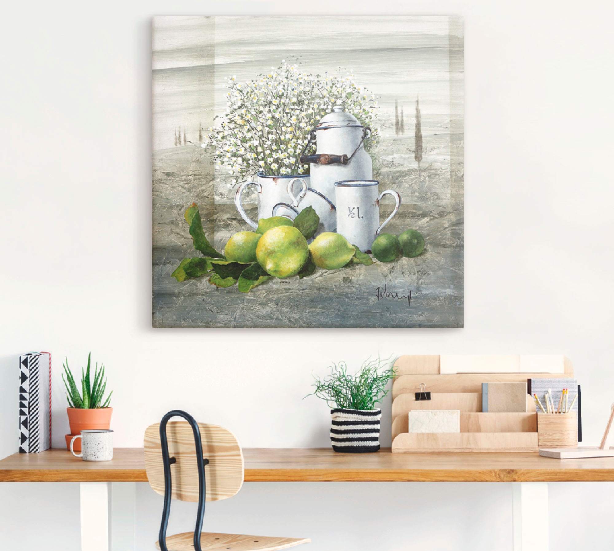 Artland Wandbild »Stillleben mit Milchkanne«, Arrangements, (1 St.), als Leinwandbild, Poster, Wandaufkleber in verschied. Größen