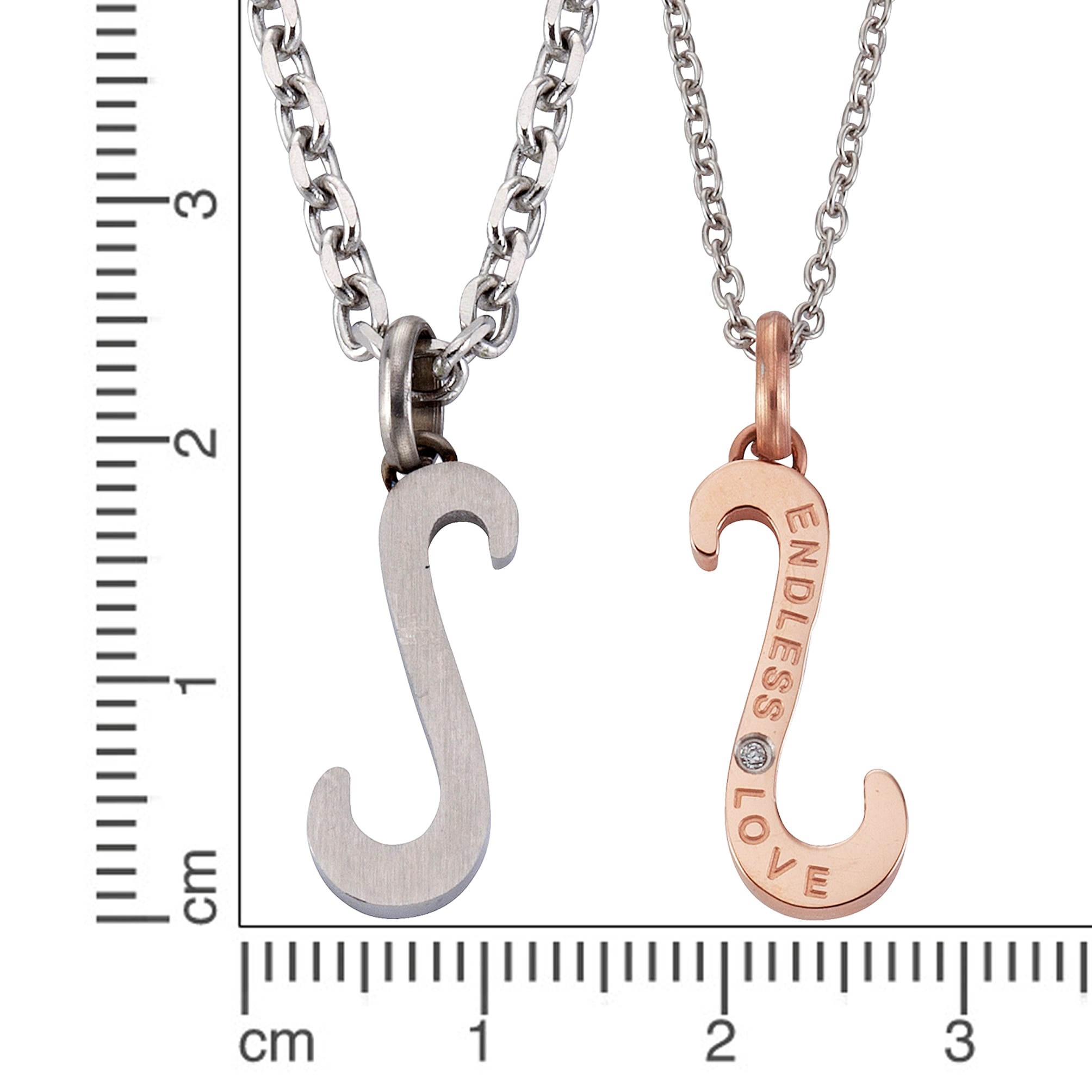 Firetti Kette und Anhänger Set »Multipack Schmuck Geschenk Halskette LIEBE "ENDLESS LOVE"«, (4 tlg.), mit Zirkonia (synth.)