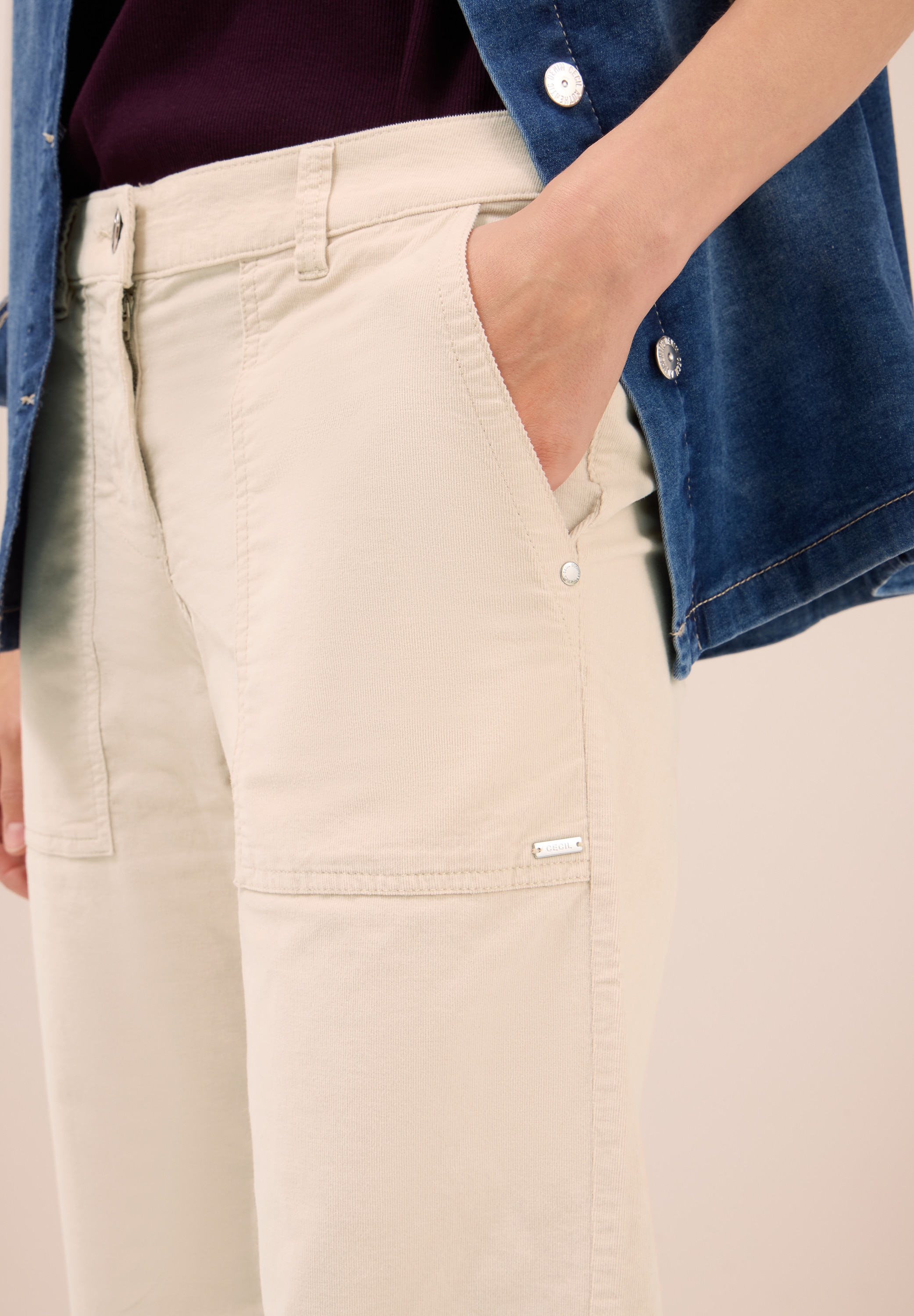 Cecil Cordhose »Style Neele«  Wide Leg, High Waist