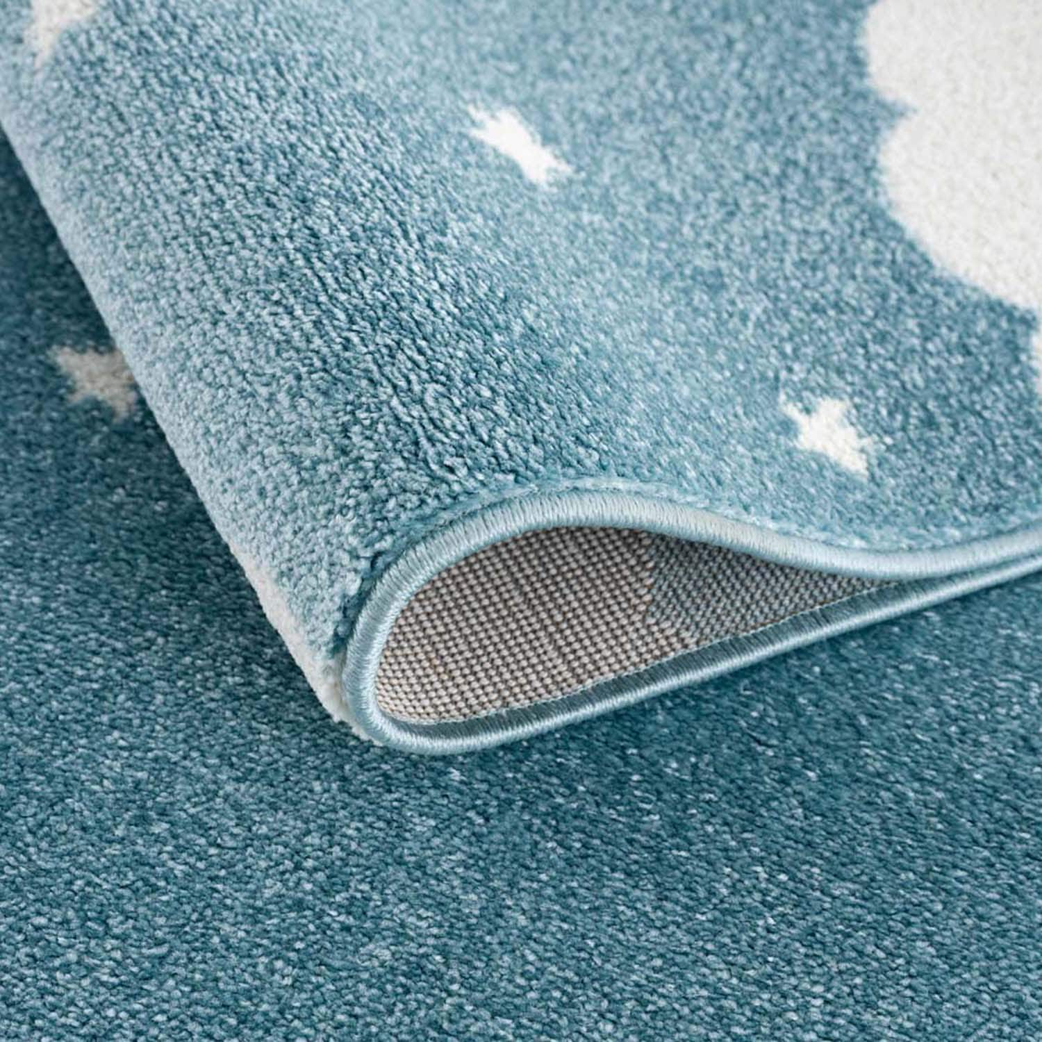 Carpet City Kinderteppich »Anime9383«, rund, 11 mm Höhe, Sternen-Teppich mit Mond, Weicher Flor, Pflegeleicht, Kinderzimmer