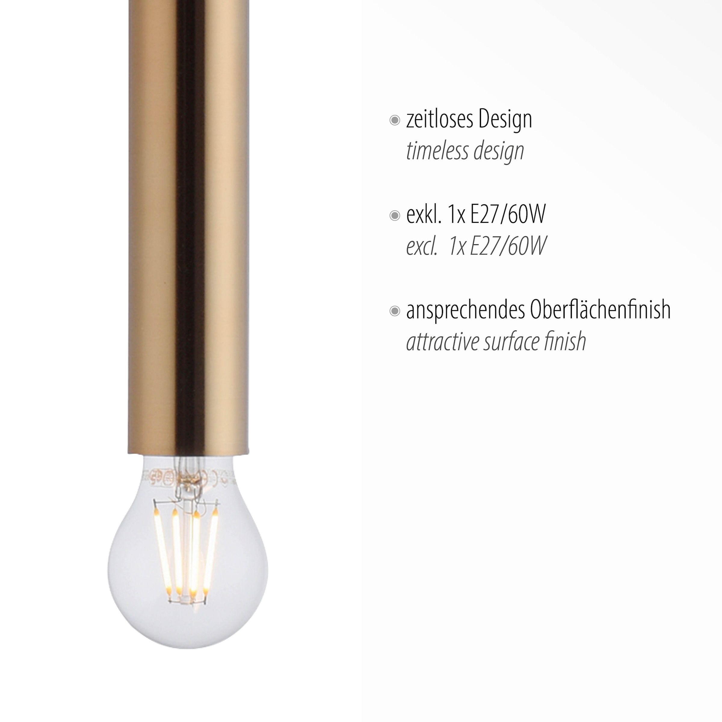 JUST LIGHT Pendelleuchte »BRUNA«, 1 flammig, Leuchtmittel E27 | ohne Leuchtmittel, ExklusiveE27