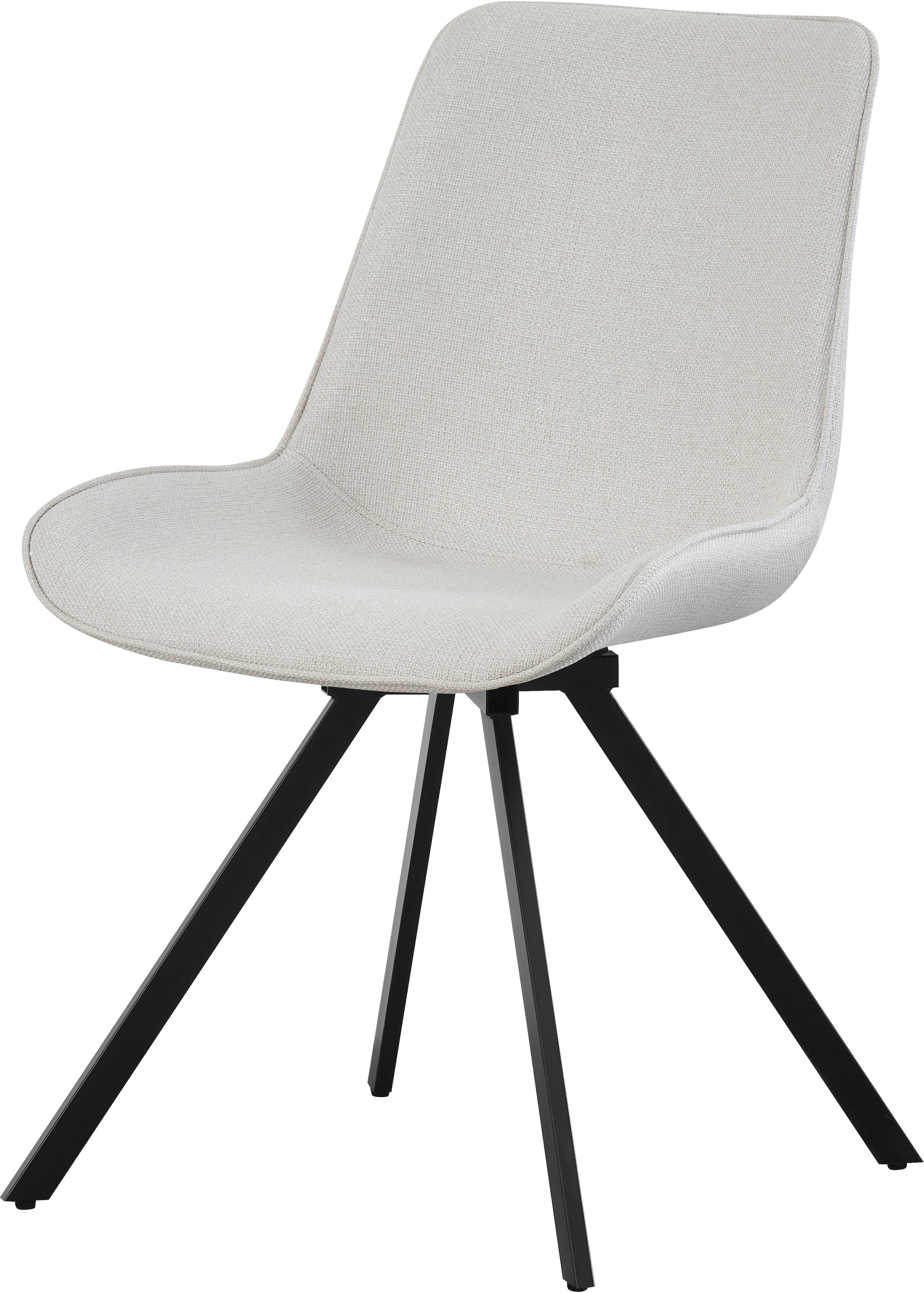 Home affaire Drehstuhl »INUVIK, 2er Set, mit Metallgestell in matt schwarz« (Set) 2 Stk.in verschiedenen Farben, Belsatbarkeit pro Stuhl 120 kg, 360° drehbar