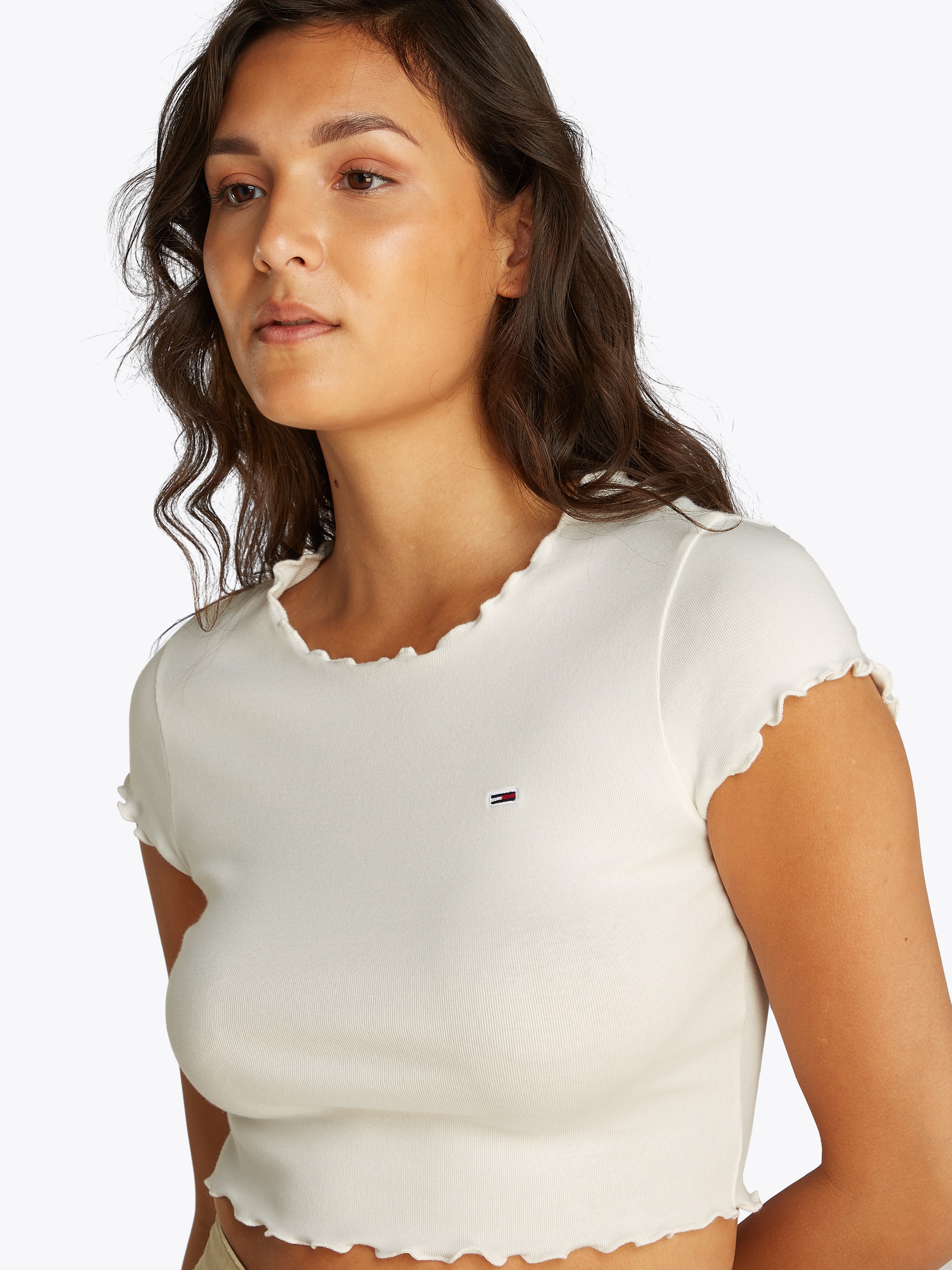 Tommy Jeans T-Shirt »TJW SH SLIM BABYLOCK TEE EXT«, mit Babylock