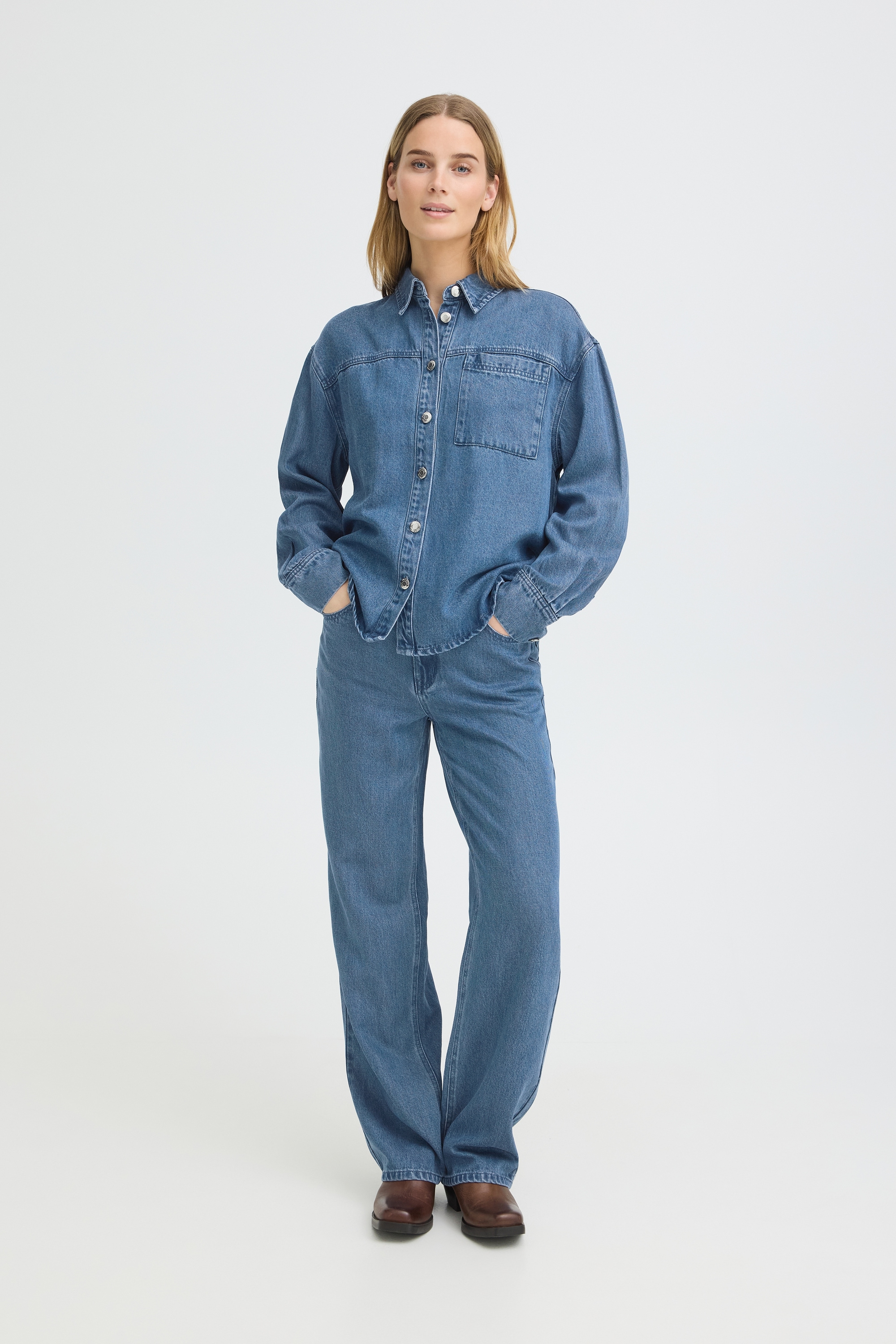 Pulz Jeans Jeansbluse »Damen Jeanshemd PZDORI«