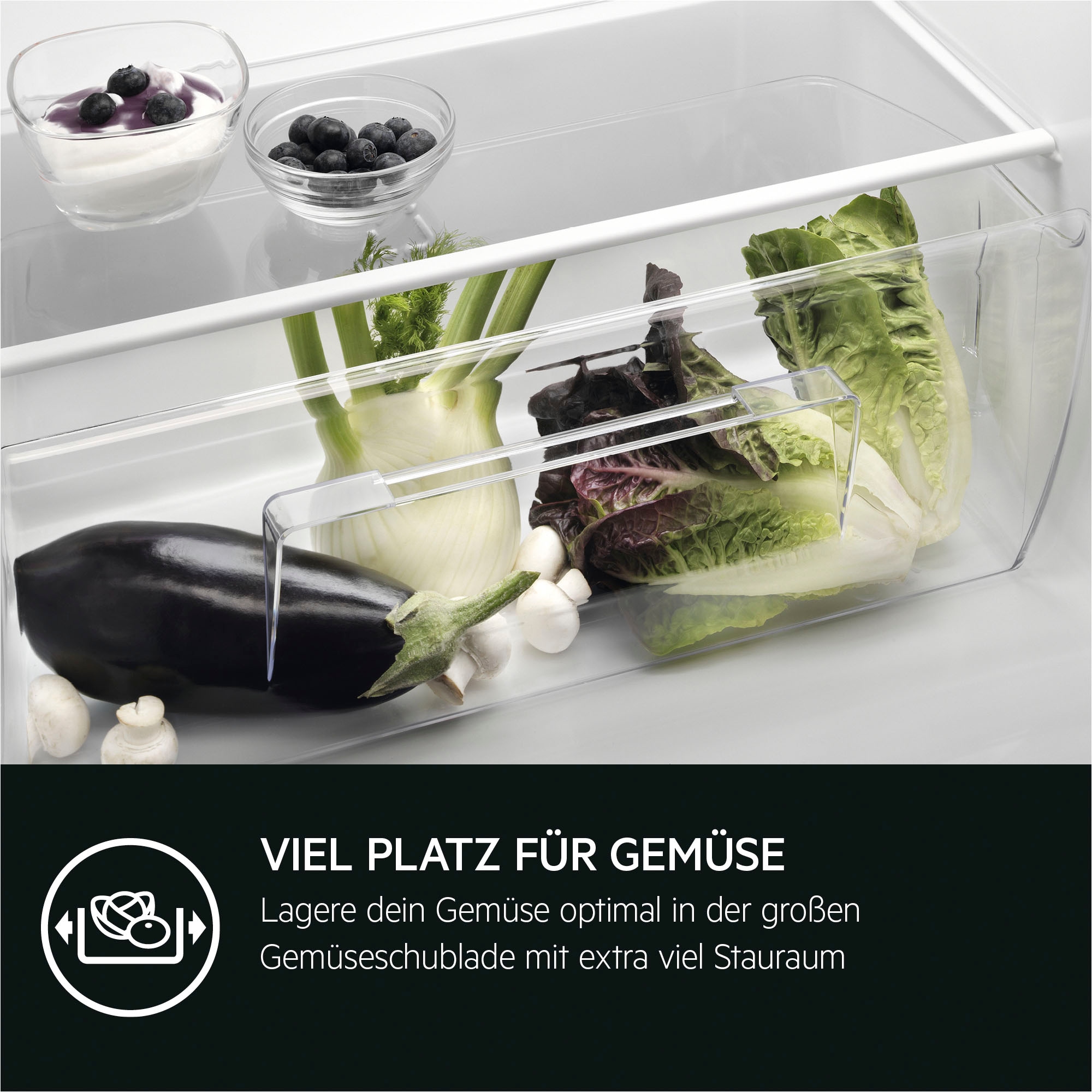AEG Einbaukühlschrank Serie 5000 »TSF5O12ES«, 181 L, variable Glasablagen bis zu 25 kg belastbar, Touch, Festtür
