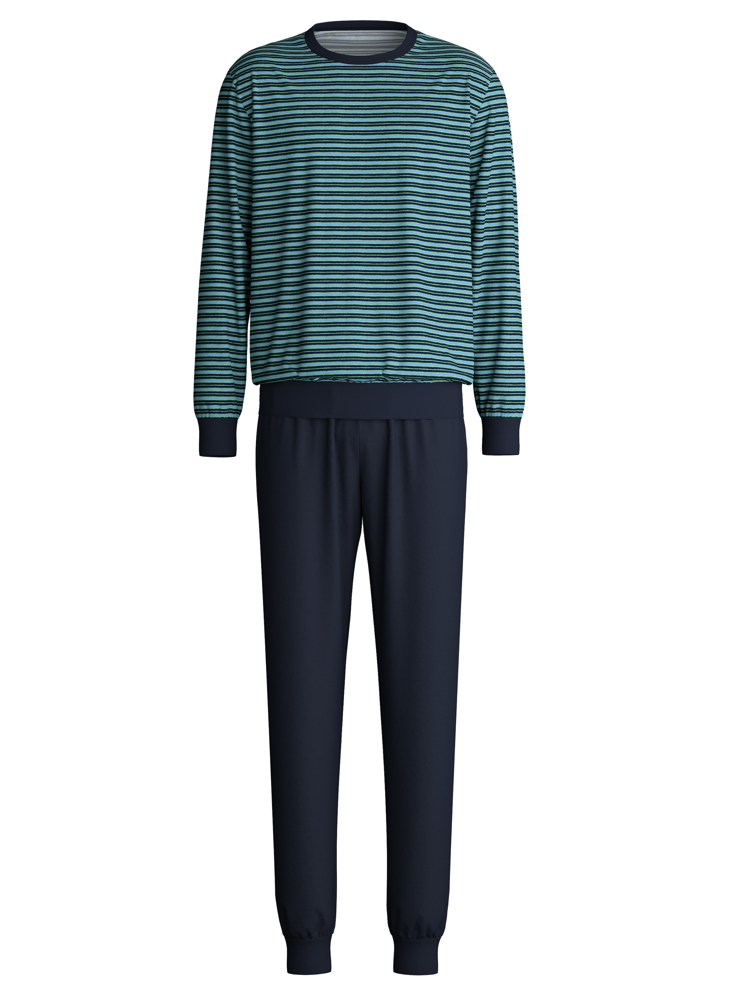 CALIDA Schlafanzug »Relax Terry« 2 Stk. tlg., mit klassischem Rundhalsauschnitt