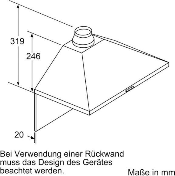 BOSCH Wandhaube »DWP64BC50«, Serie 2