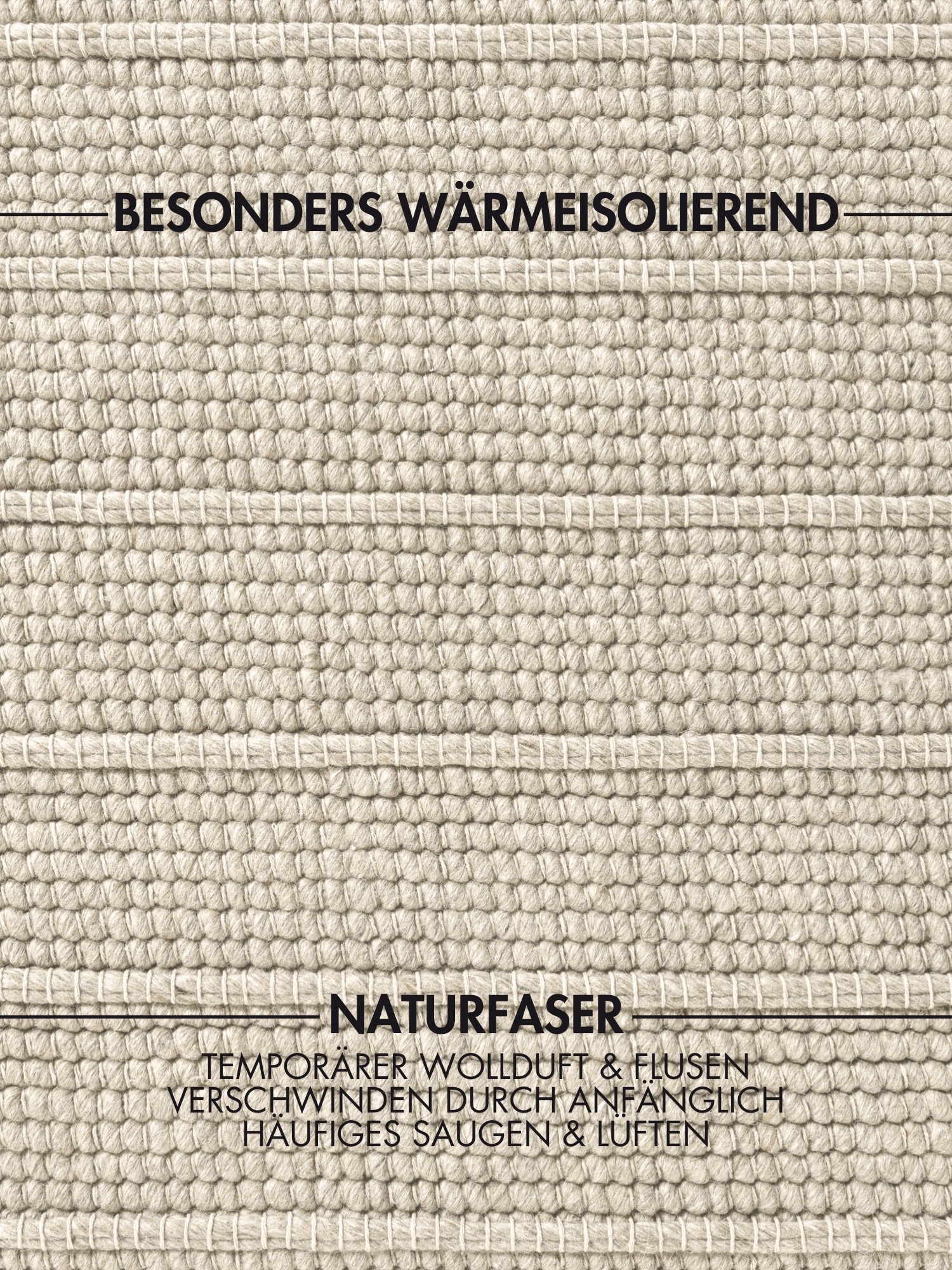Ted Baker Wollteppich »Parker , auch als Läufer« rechteckig 7 mm Höhe Wolle, Natur, handgewebt, Wohnzimmer, Schlafzimmer, Boho, Skandi