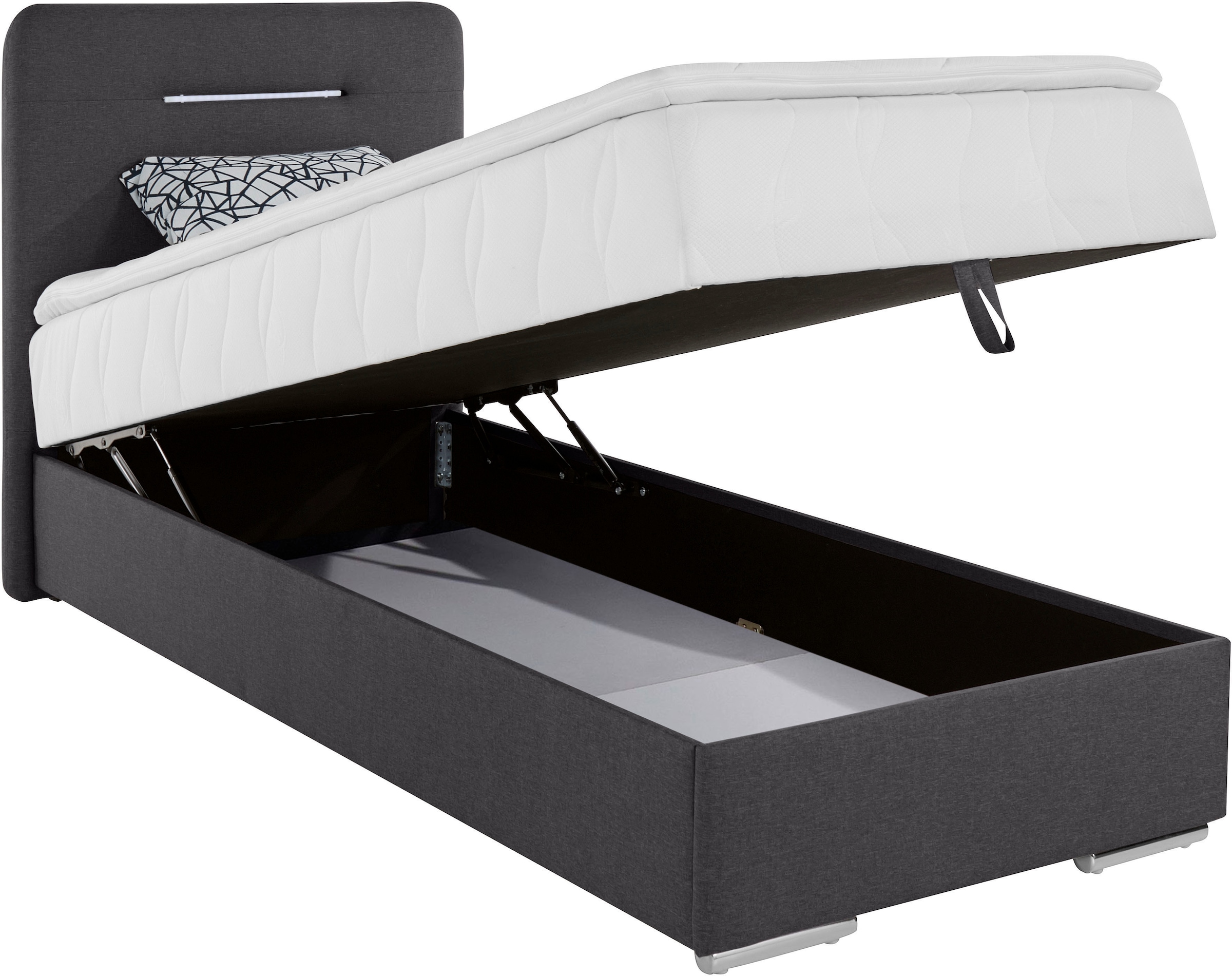 COTTA Boxbett »Lighstar«, inklusive LED-Beleuchtung, Topper, Bettkasten und Zierkissen