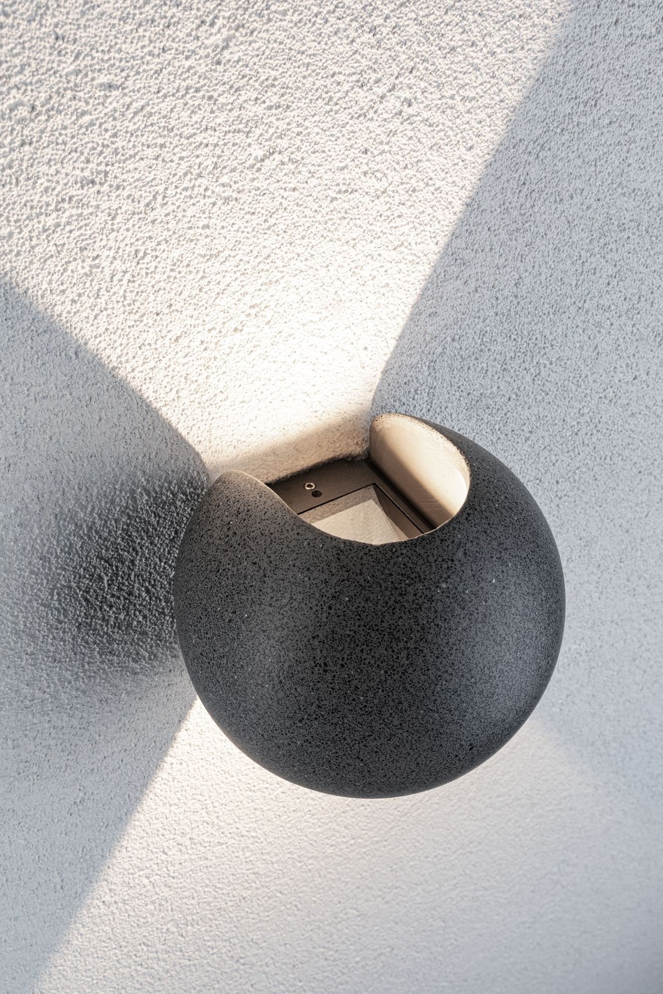 Paulmann LED Außen-Wandleuchte »Concrea IP65 160mm 3000K 2x5,5W 2x250lm 230V schwarzer Sandstein Beton«, 2 flammig