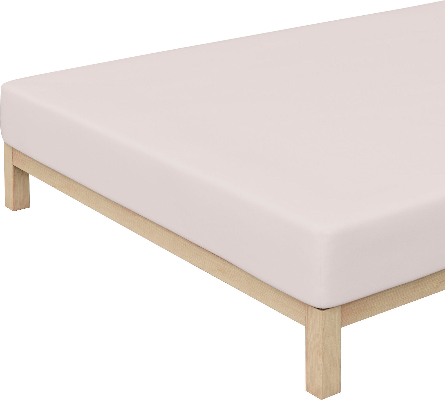 Schlafgut Spannbettlaken »PREMIUM Mako-Zwirn-Jersey, 220 g/m², 95% Bio-Baumwolle, 5% Elasthan« Bettlaken bis 30 cm Höhe, PREMIUM-Qualität langlebig, perfekter Sitz