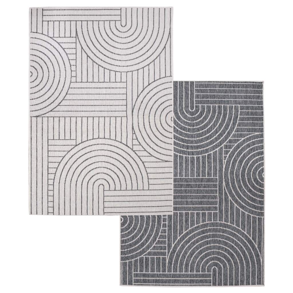 Carpet City Outdoorteppich »DUO RUG 5842«, rechteckig, 5 mm Höhe, Wendeteppich Wetterfest In- & Outdoor, Balkon, Terrasse, Wohnzimmer