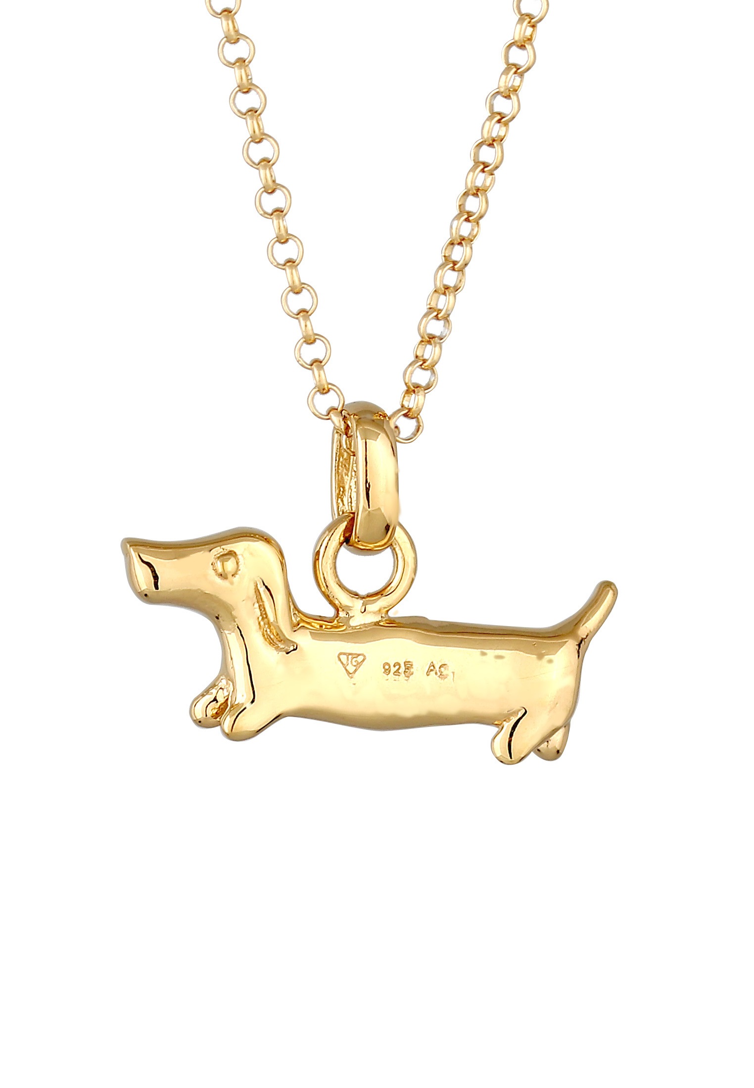 Elli Kette mit Anhänger »Halskette Hund Dackel Anhänger 925 Sterling Silber«