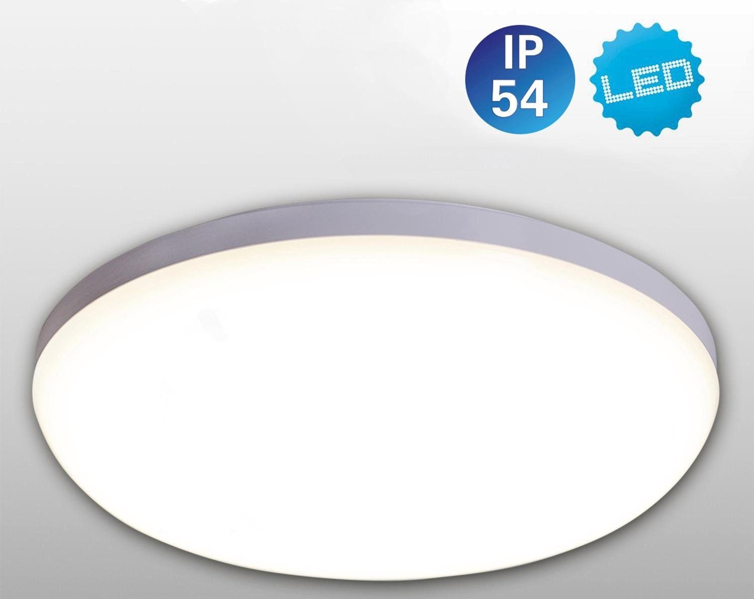 näve LED Deckenleuchte »Garda«, Kunststoff/Metall, satiniert, flammig-flammig, mit 3 kaufen 1 online Energieeffizienzklasse: IP54 | XXL E, Jahren weiß Garantie