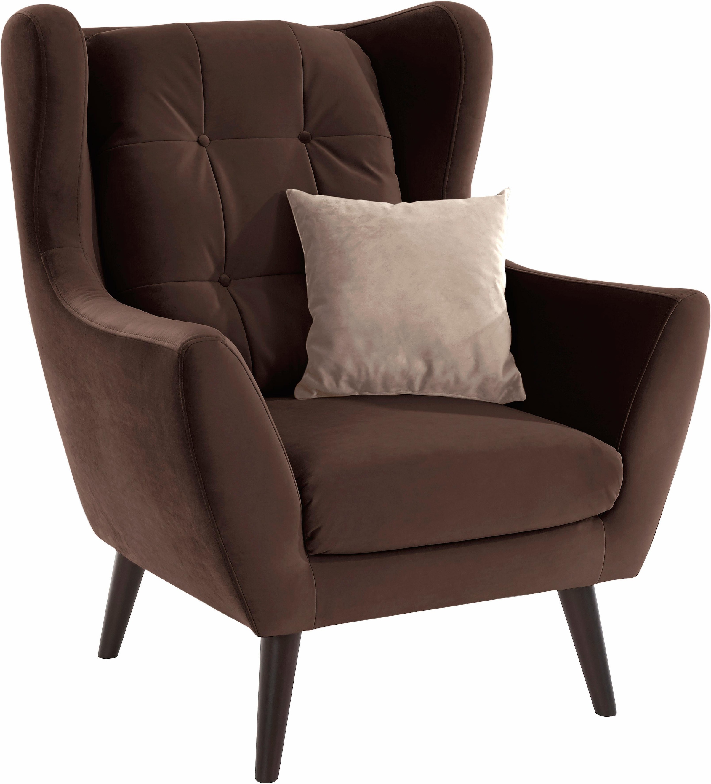 andas Ohrensessel »Hemmink, Sessel, Loungesessel«, mit Knopfheftung