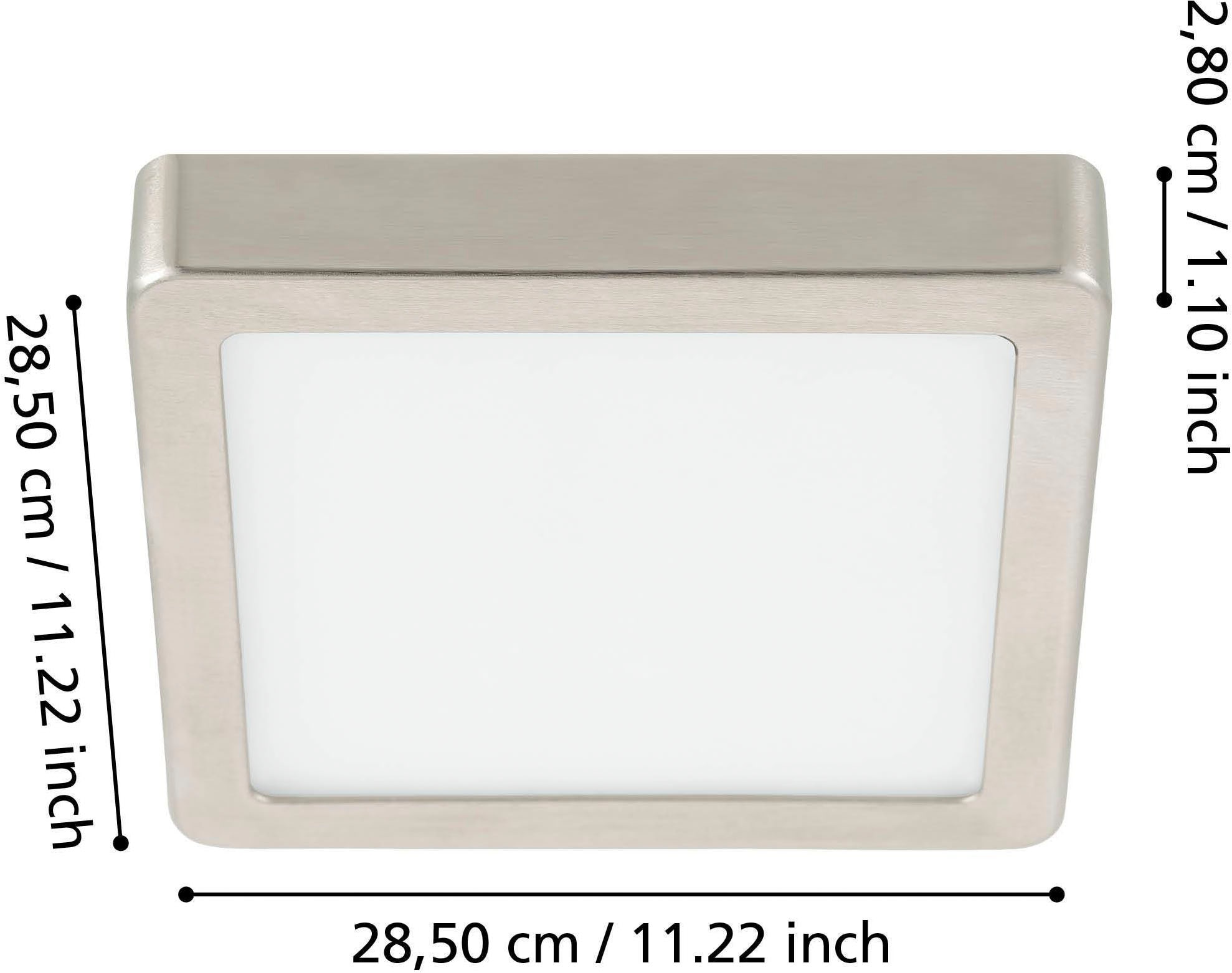 EGLO Aufbauleuchte »Fueva 5 Deckenleuchte, Flurlampe, Wohnzimmerlampe, Nickel-Matt, Lampe« LED-Modul 1 Stk. Neutralweiß L x B 28,5 cm, Aufbauleuchte ,Deckenlampe, LED Aufbaulampe