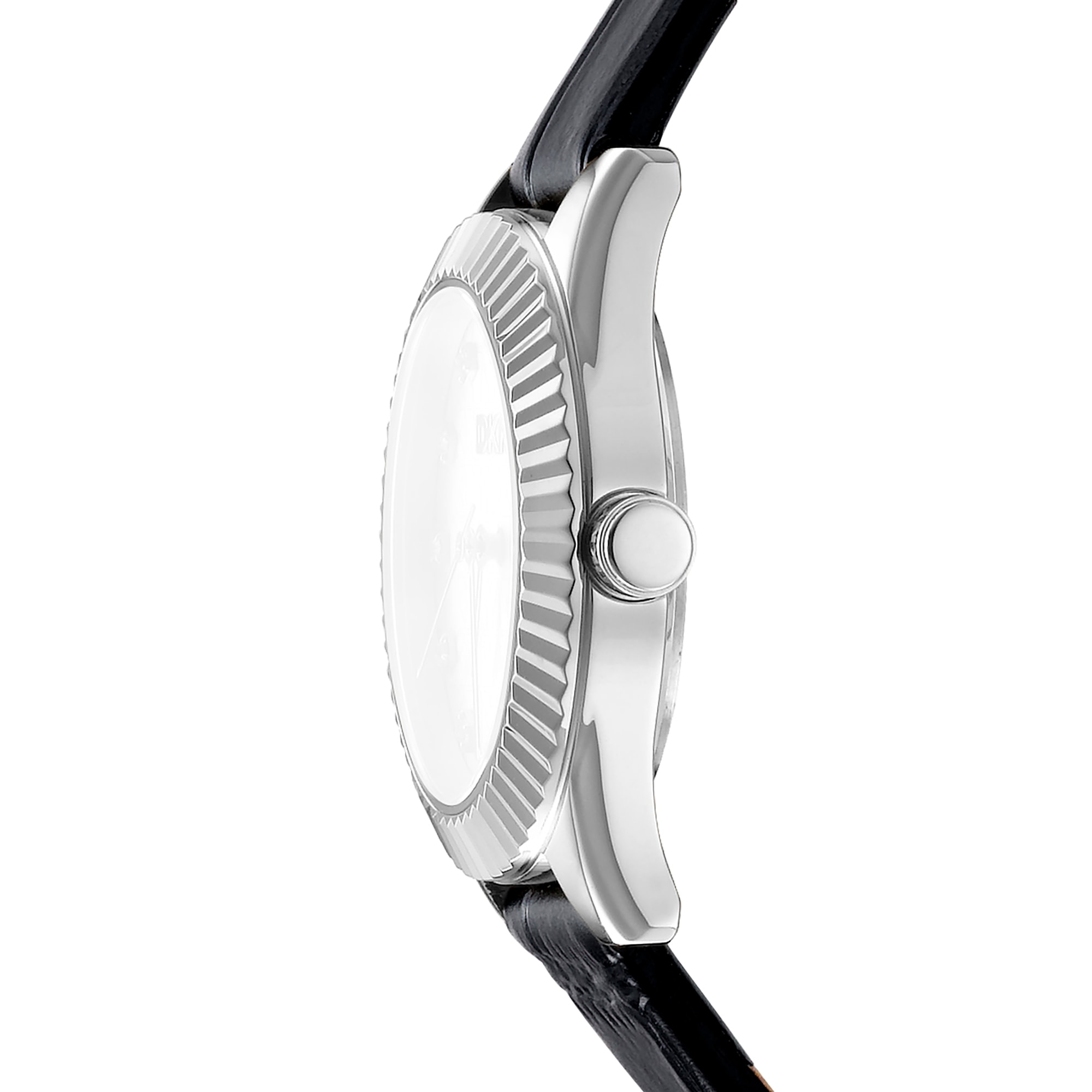 DKNY Quarzuhr »Chambers Glitz« Armbanduhr, Damenuhr, Lederarmband, analog
