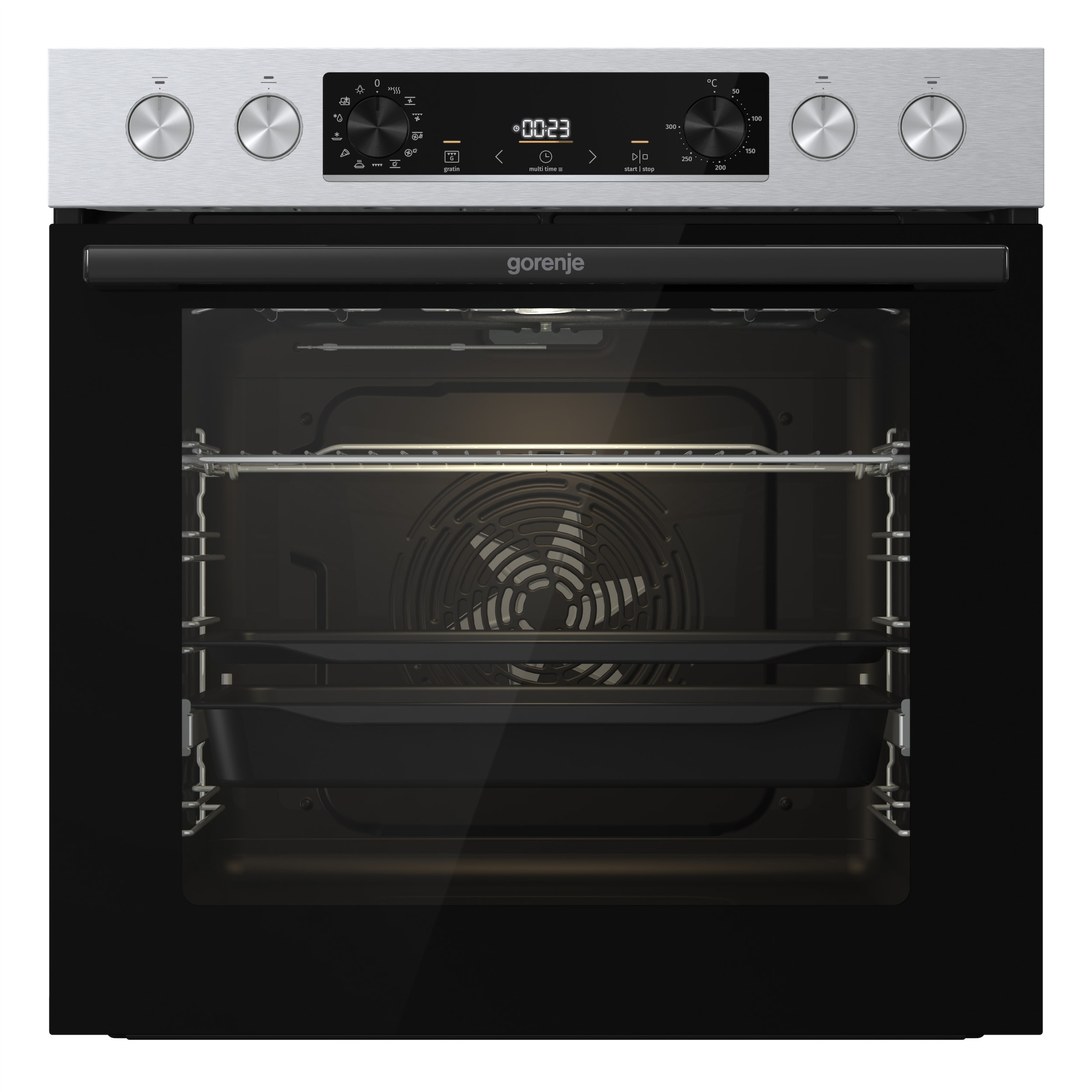 GORENJE Elektro-Herd-Set »Herd BCSB 737OTX« mit 1-fach-Teleskopauszug Aqua Clean 1 Stk. tlg. Pizzafunktion mit 300 °C – perfekt für Pizza, Focaccia und mehr!