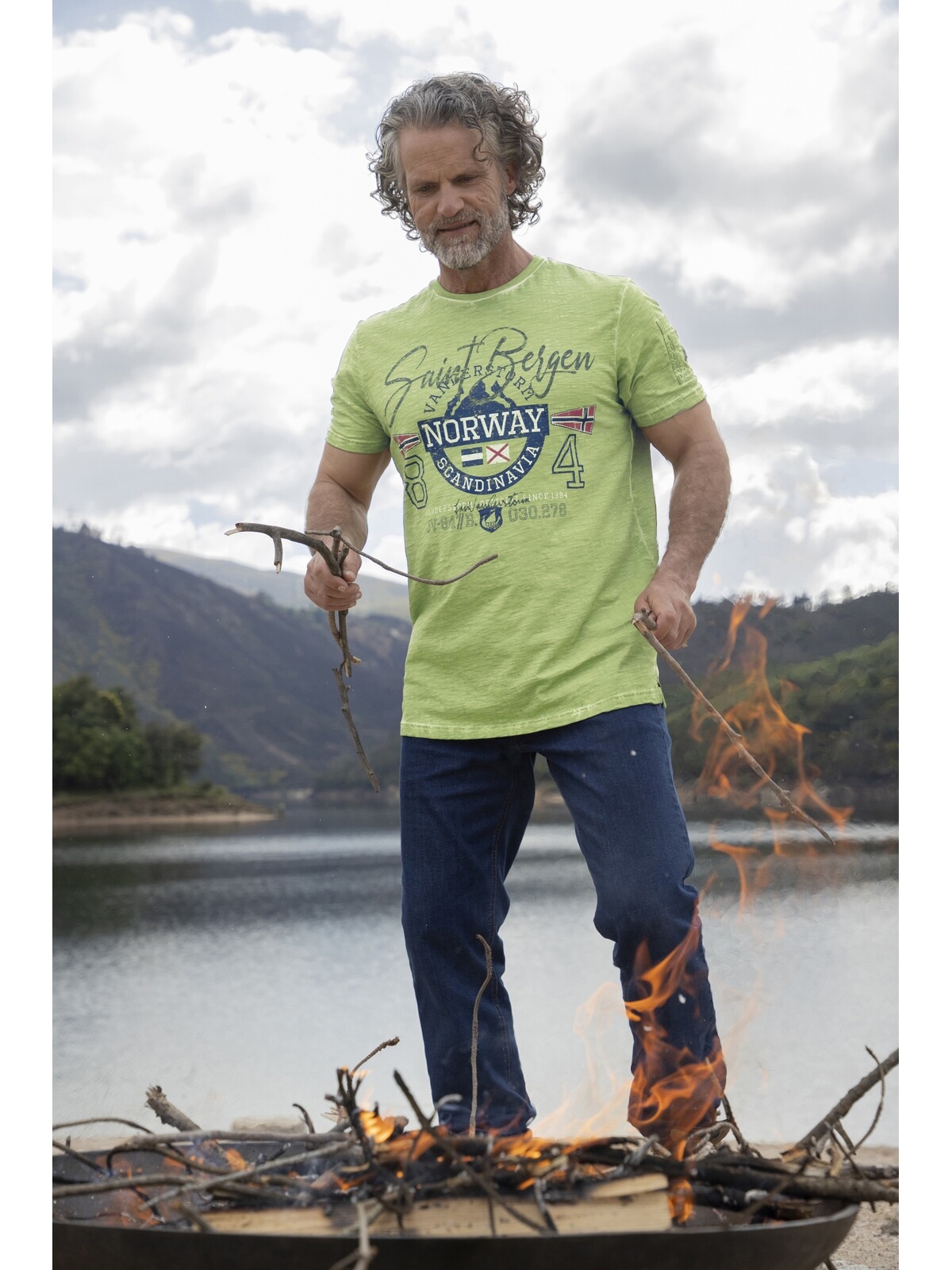 Jan Vanderstorm T-Shirt »T-Shirt HELGO«