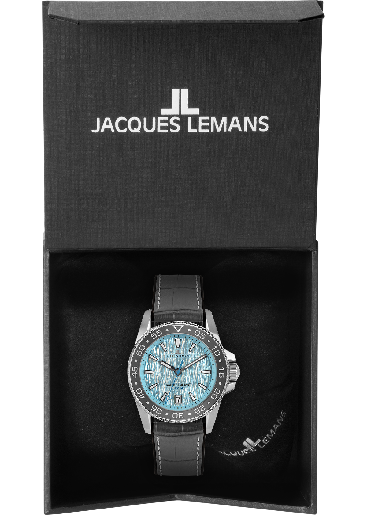 Jacques Lemans Quarzuhr »Liverpool Diver« Armbanduhr, Herrenuhr, Lederarmband, analog, Tag