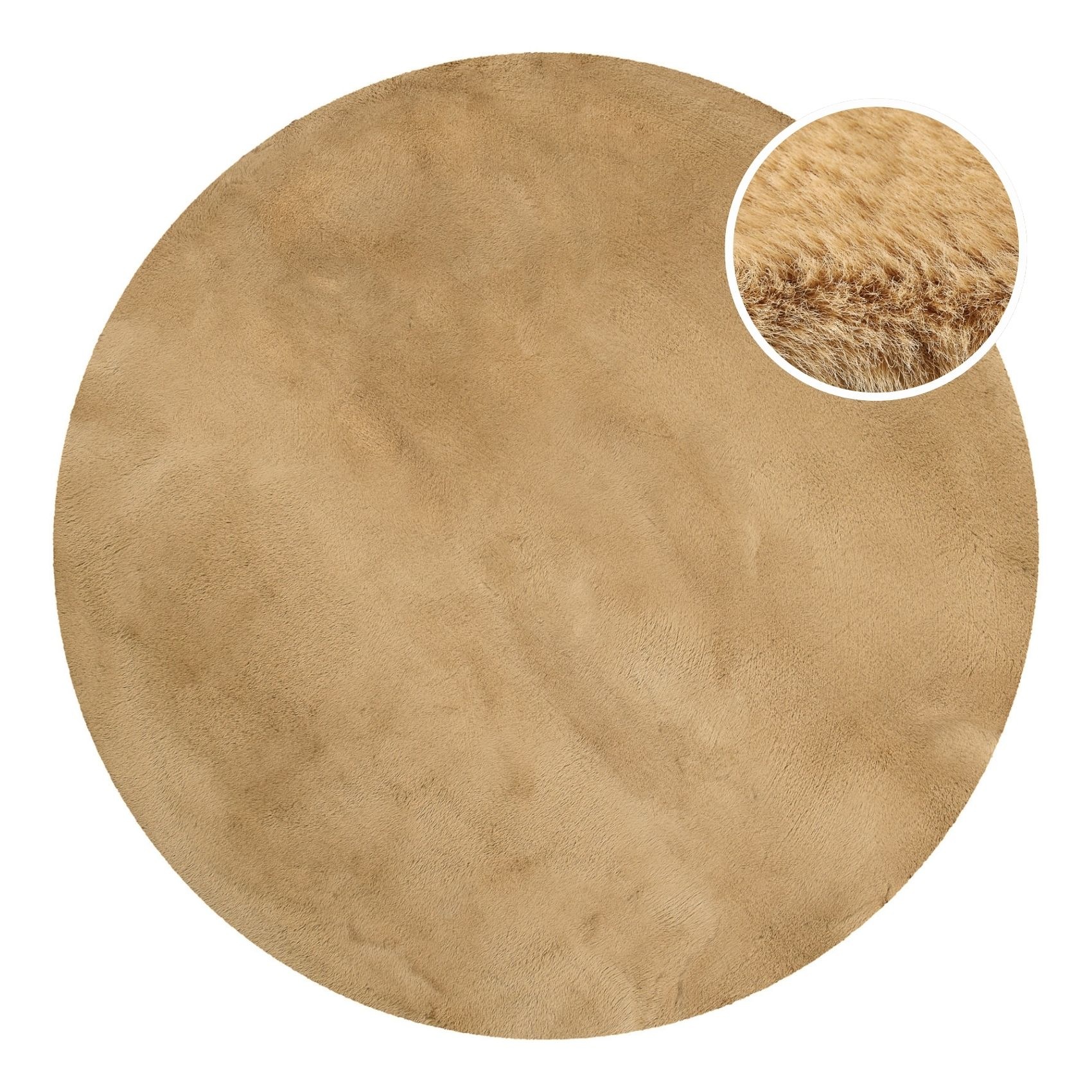 Esprit Hochflor-Teppich »Alice ESP-4377 Kunstfell«, rund, 25 mm Höhe, Kaninchenfell-Haptik, besonders weich und dicht, für alle Räume