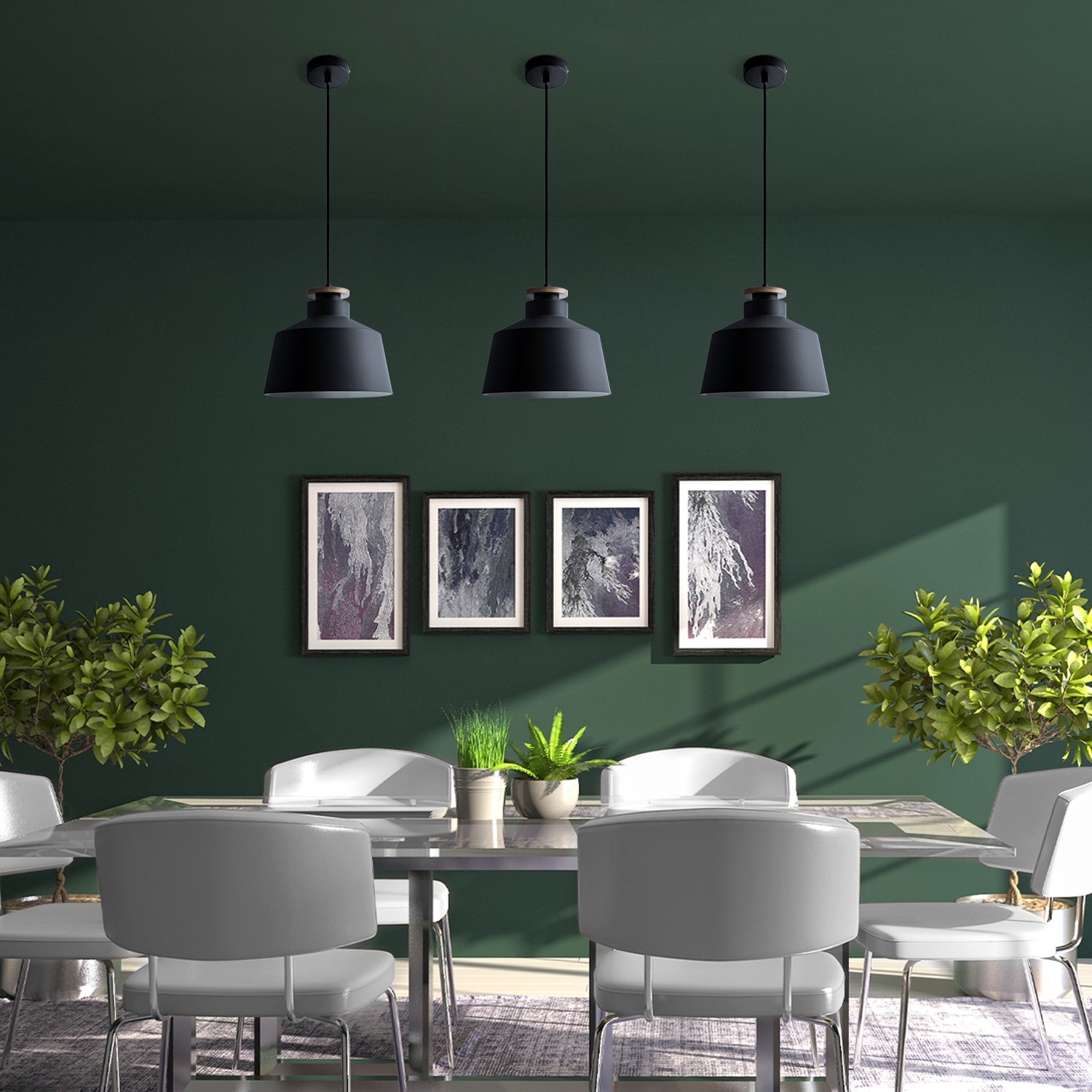 Paco Home Pendelleuchte »JACK U«, 1 flammig, Leuchtmittel E27 | ohne Leuchtmittel, Hängelampe Esszimmer Küchenlampe Esstischlampe Skandinavisch E27