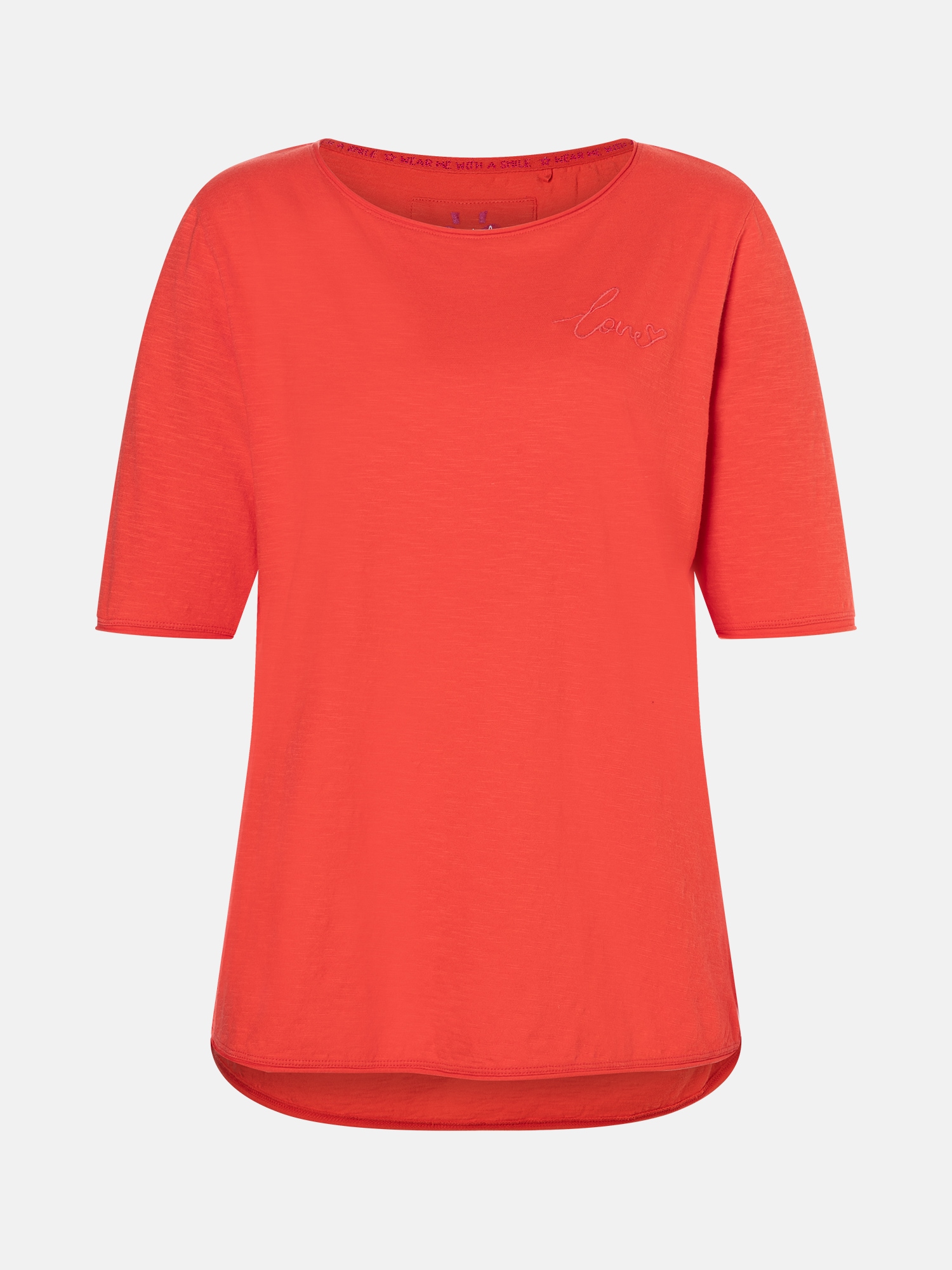 Lieblingsstück Rundhalsshirt »CandiceEP« mit Statement-Stickerei und im Batik-Look