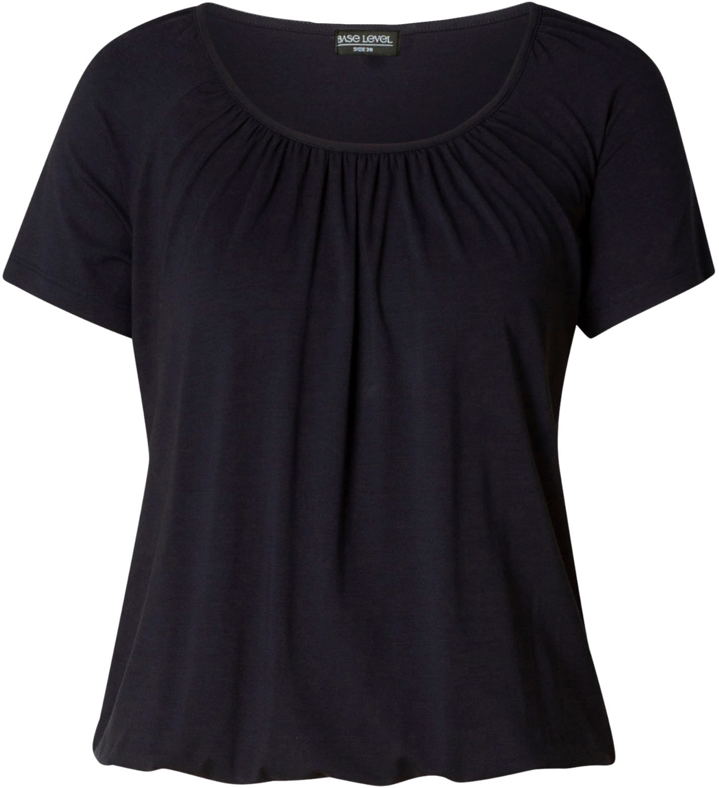 Base Level T-Shirt »Yona«, mit Raffung am Ausschnitt und elastischem Bund