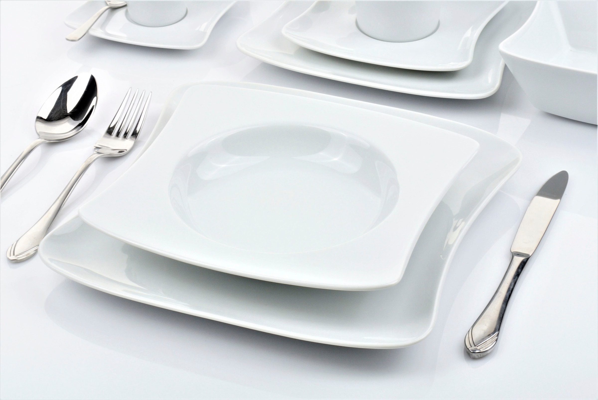 Retsch Arzberg Tafelservice »Geschirr-Set SANDY« Teller Set, weiß, Made in Germany, 12 Teile, für 6 Personen