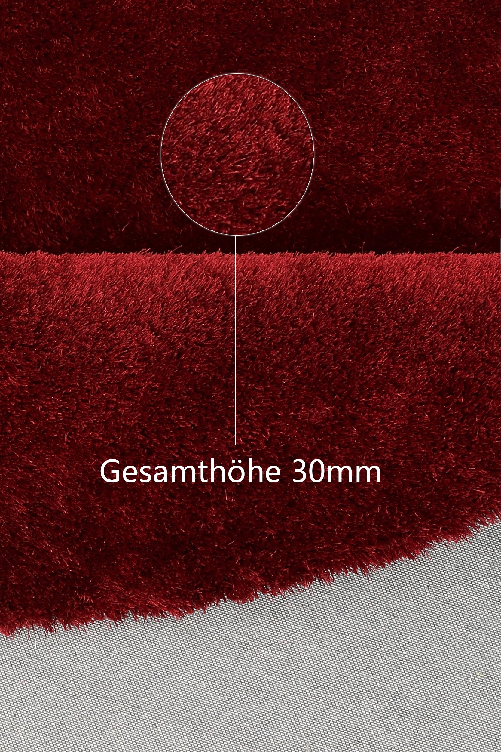 Bruno Banani Hochflor-Teppich »Dana Teppich, Kundenliebling«, rund, 30 mm Höhe, unifarben, Mikrofaser Teppiche, Wohnzimmer, Schlafzimmer, Esszimmer