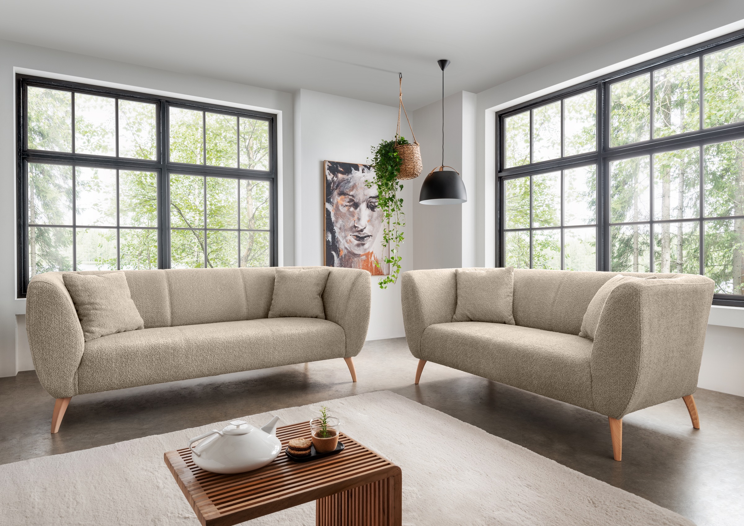 INOSIGN Polstergarnitur »Colori«, (Set, 2 tlg., 3-Sitzer und 2-Sitzer), auch als Loveseat erhältlich