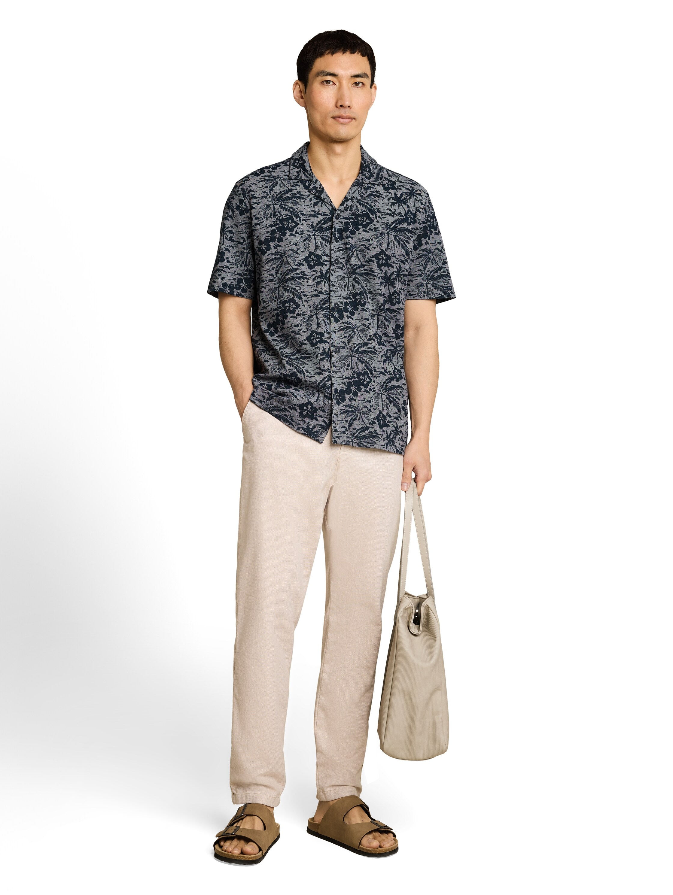 TOM TAILOR Hawaiihemd Kurzarm Sommerhemd im Hawaii-Look