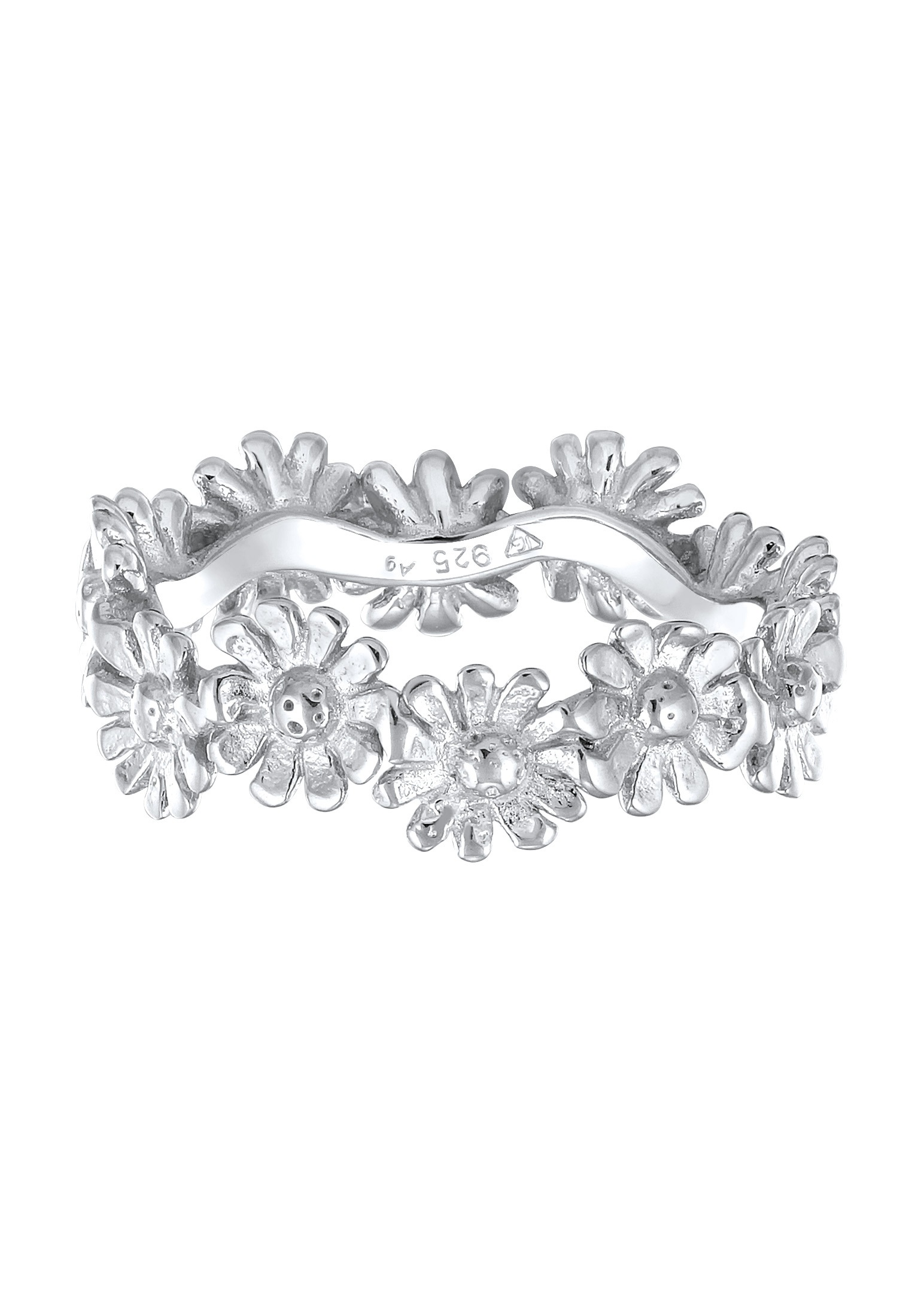 Elli Silberring »Ring Bandring Blüte Blume Flower Hippie 925 Silber«