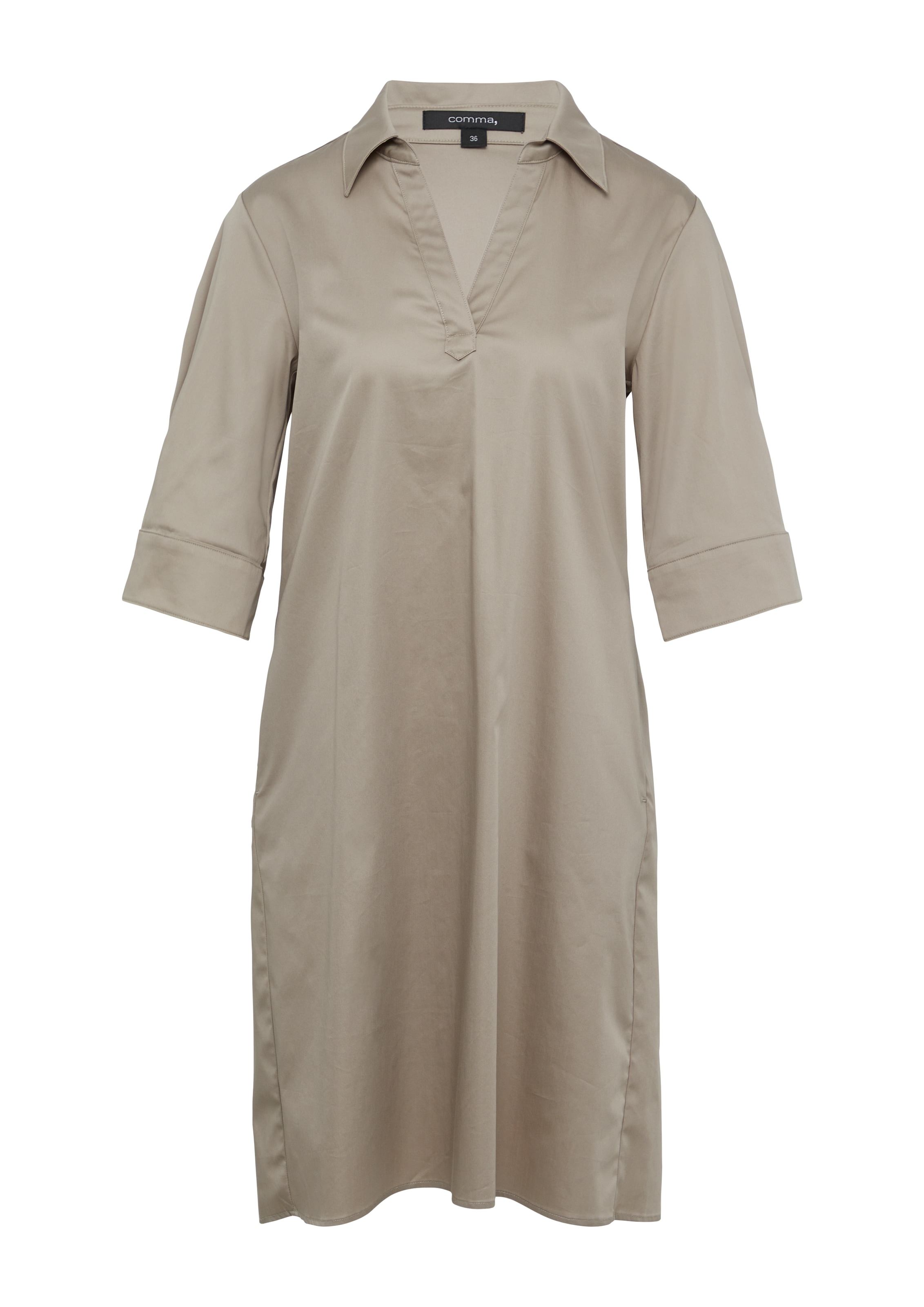 Comma Hemdblusenkleid, mit V-Ausschnitt