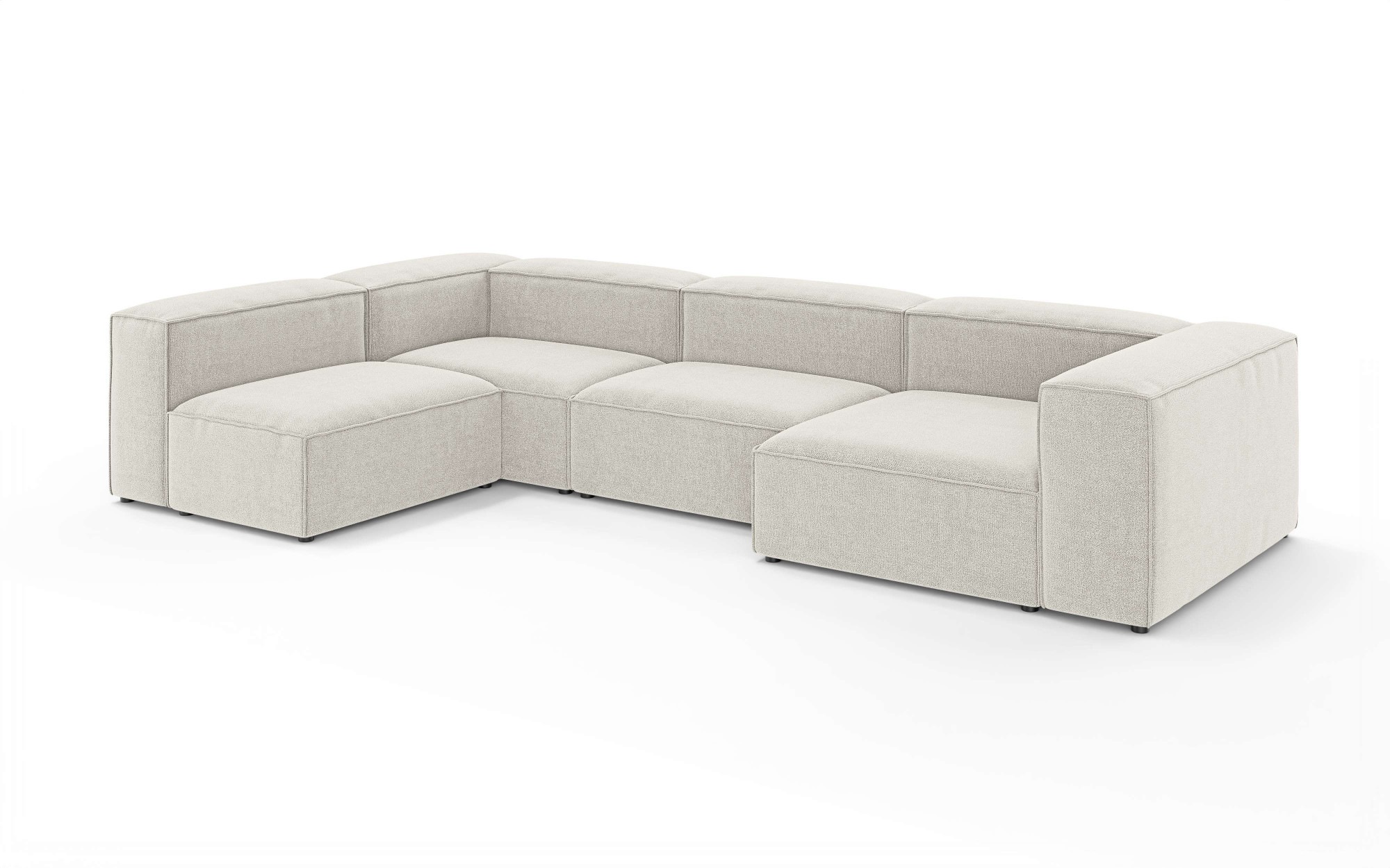 INOSIGN Wohnlandschaft »HAILY U-Form mit Ottomane links/rechts, Maße B/T/H: 360/200/72 cm«, als Modul oder separat verwendbar, für individuelle Zusammenstellung