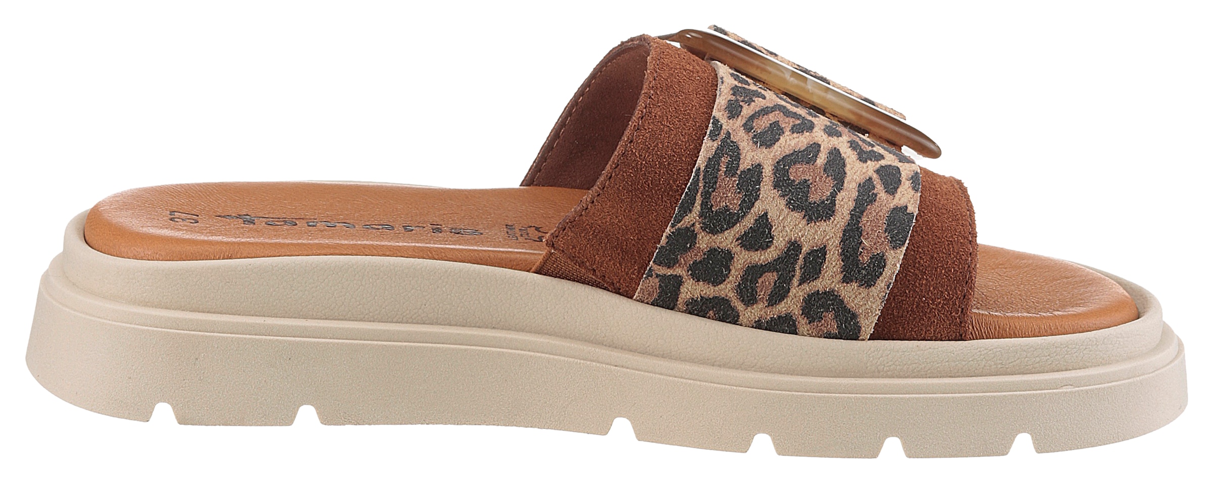 Tamaris Pantolette  Plateau, Sommerschuh mit modischer Zierschnalle