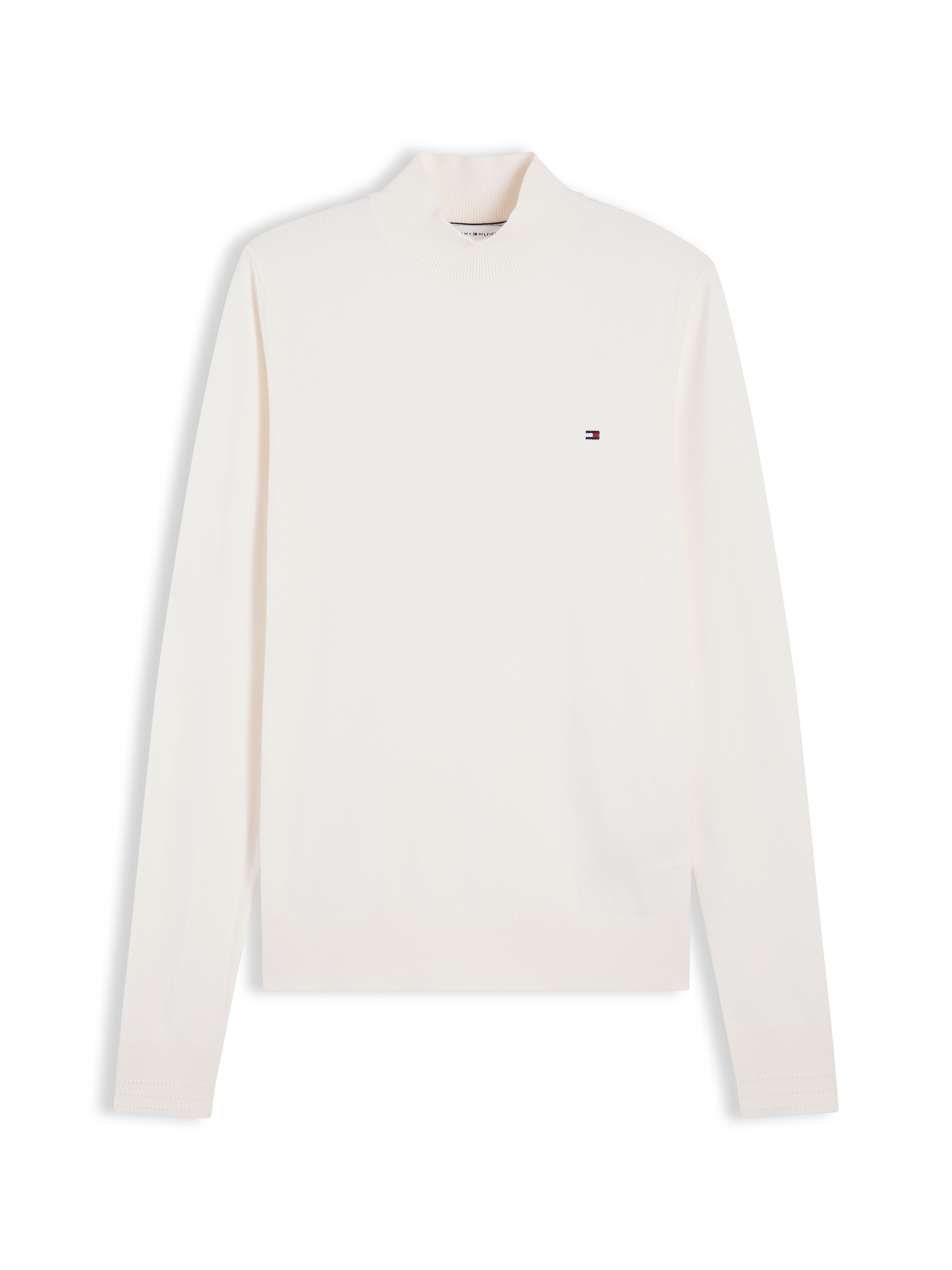 Tommy Hilfiger Strickpullover »COTTON JERSEY SLIM MK-NK SWT« Baumwollmischung, slim fit