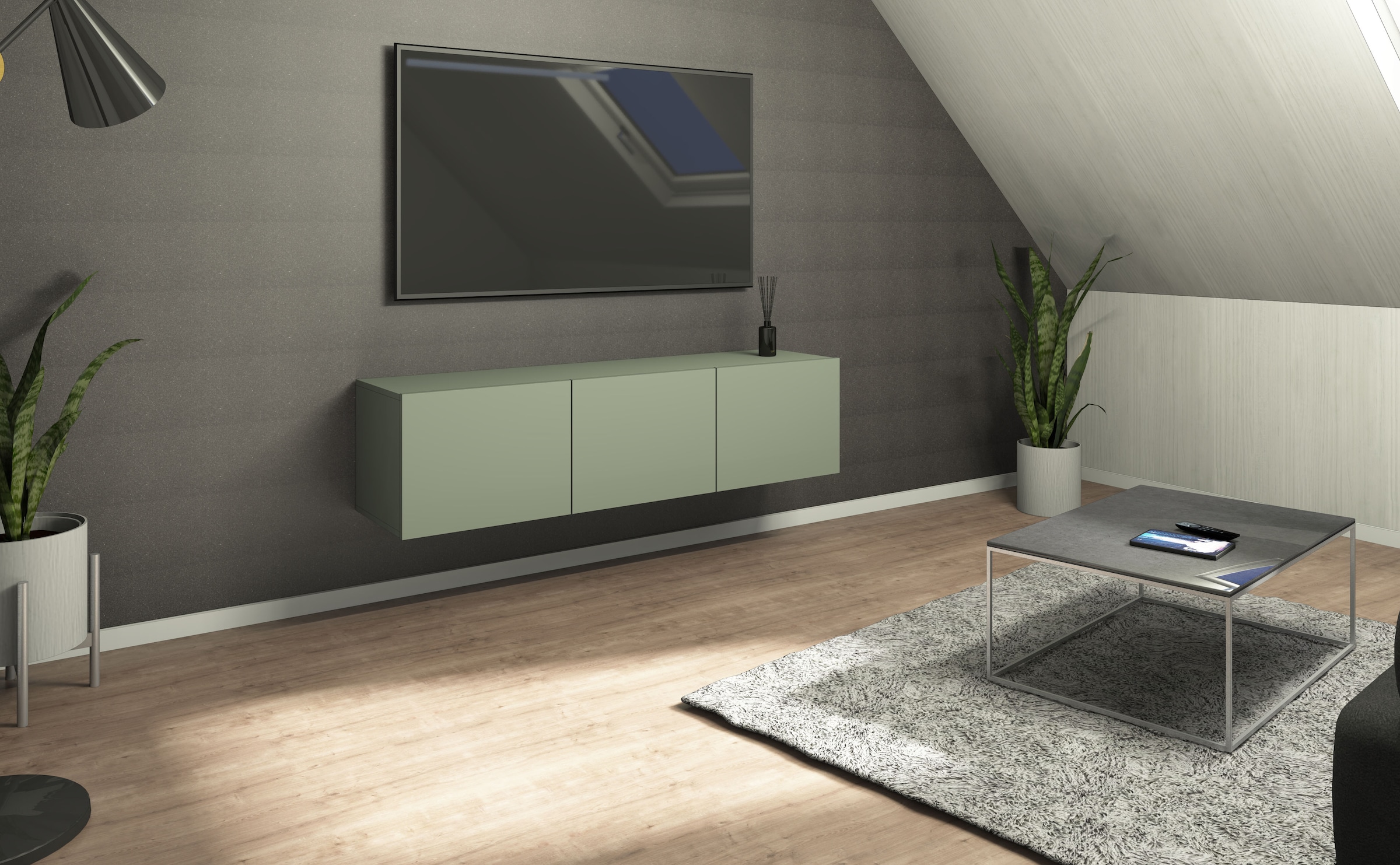 borchardt Möbel Lowboard »Sophia«, Breite 139 cm mit 3 Türen, stehend und hängend