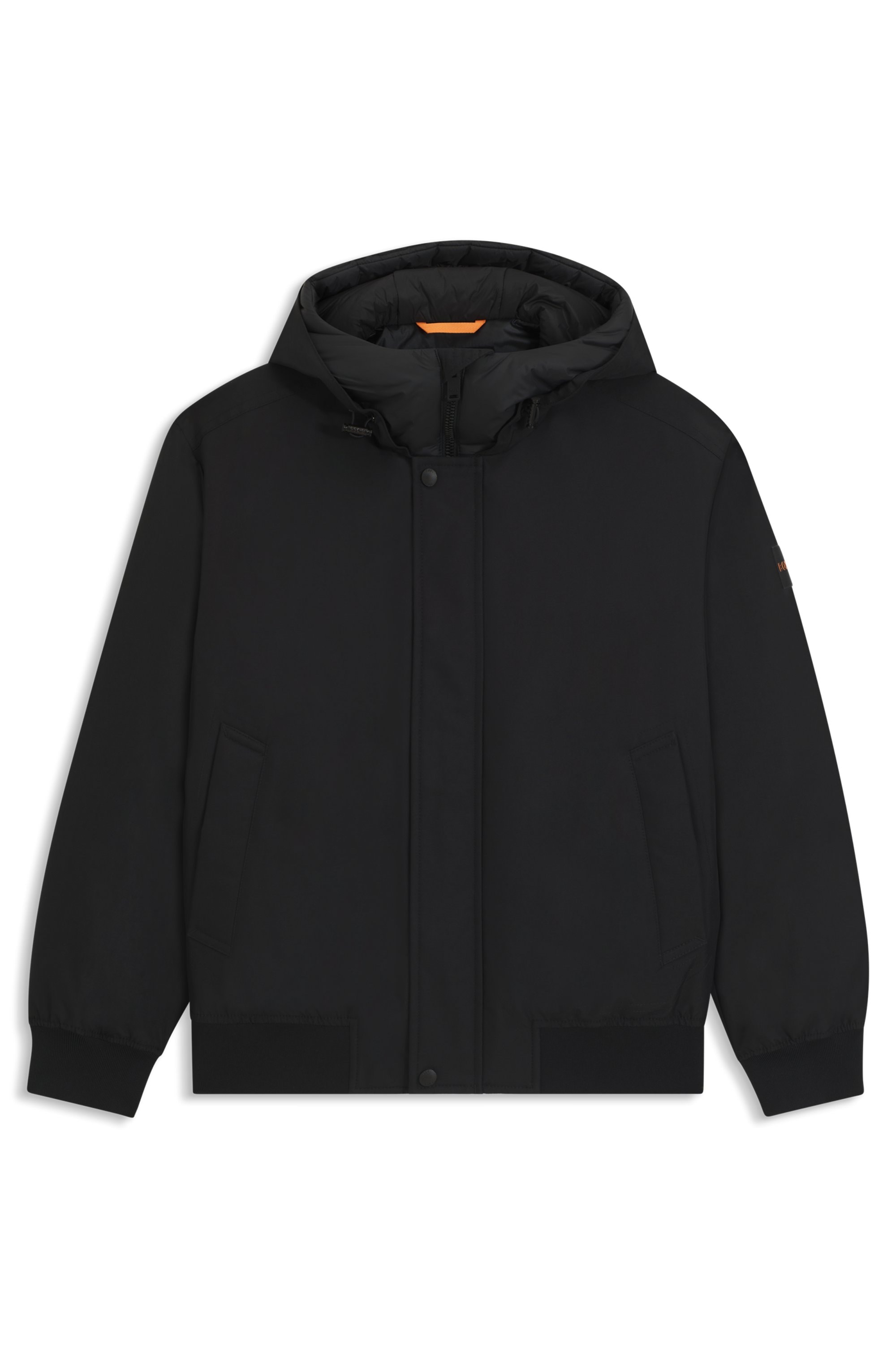 BOSS ORANGE Blouson »Osis«, mit Kapuze, relaxed fit, mit wattierter Kapuze, verdeckter Reißverschluss