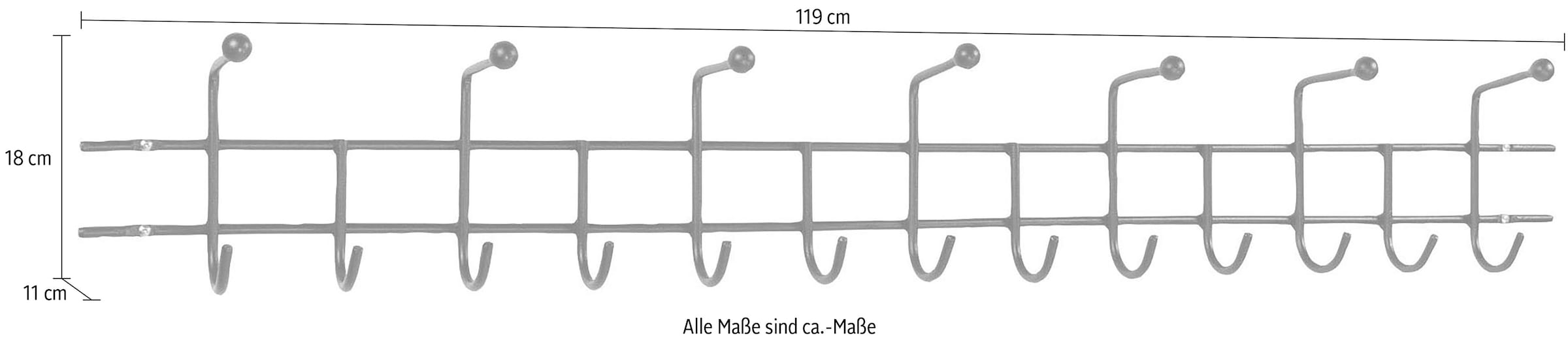Spinder Design Garderobenhalter »Barato«, Metall, Breite 119 cm