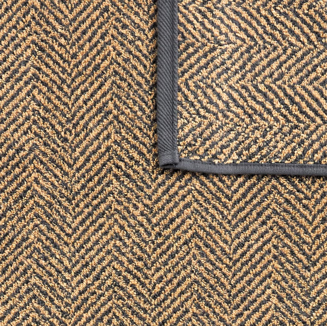Dyckhoff Handtuch Set »Golden Shades Herringbone« Set 6 Stk. Walkfrottier 4 Handtücher (50x100cm), 2 Duschtücher (70x140cm)