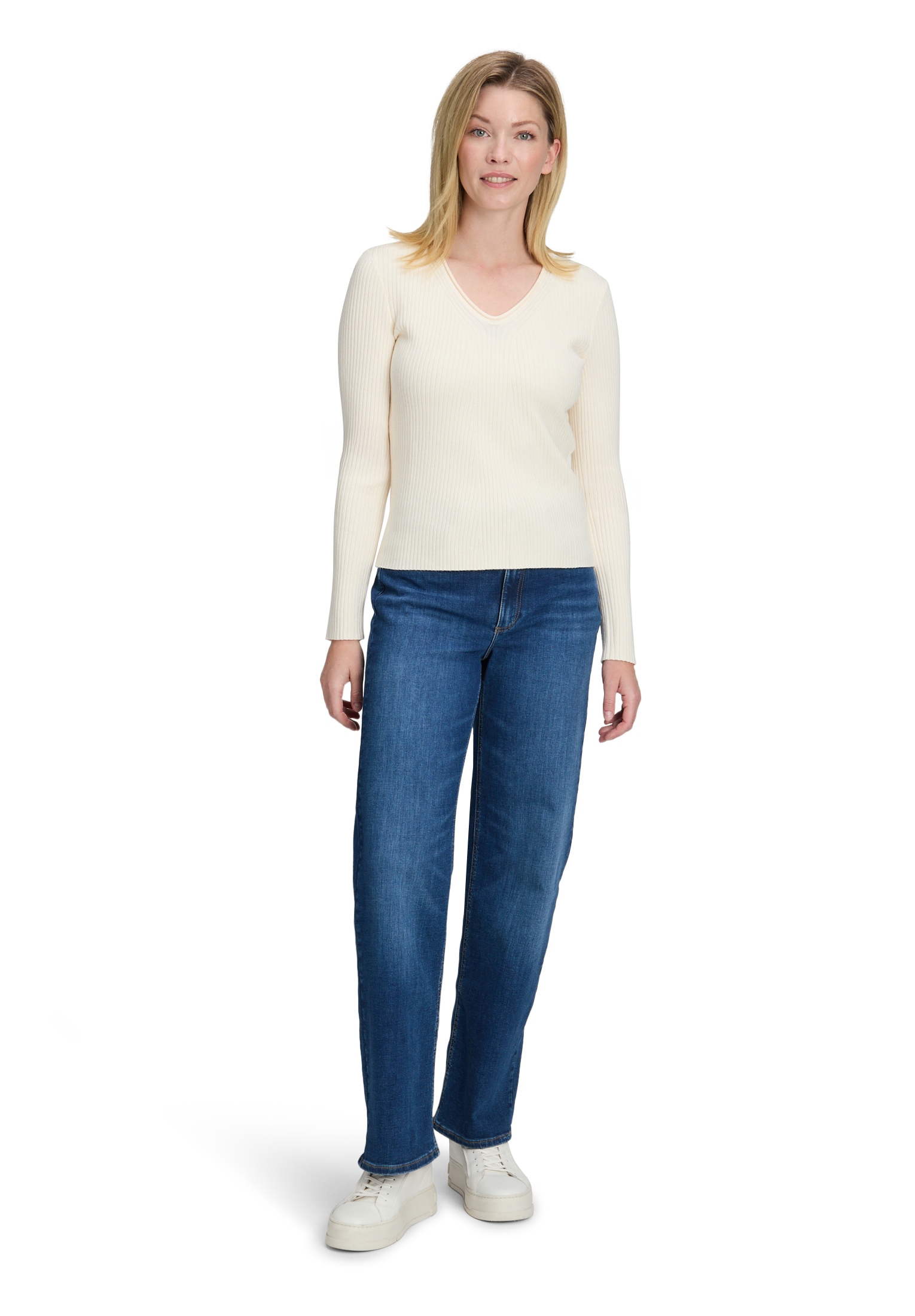 Betty Barclay Rundhalspullover »Feinstrickpullover mit Rippenstruktur«